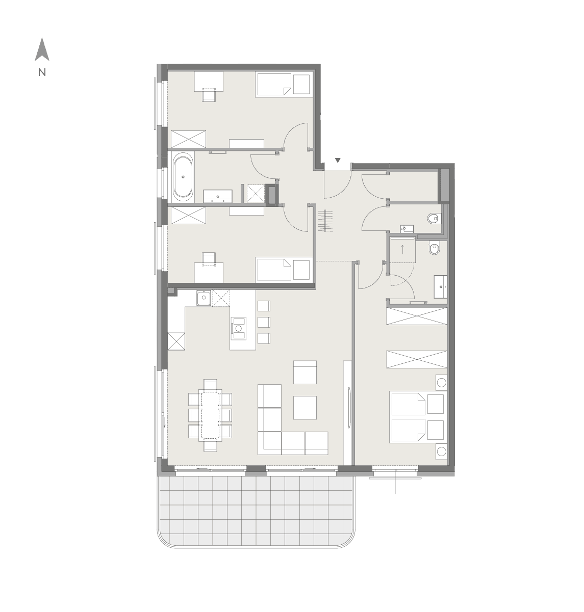 Grundriss Top 15 — Twin Estates — 4 Zimmer — 111 m² — 3rd floor