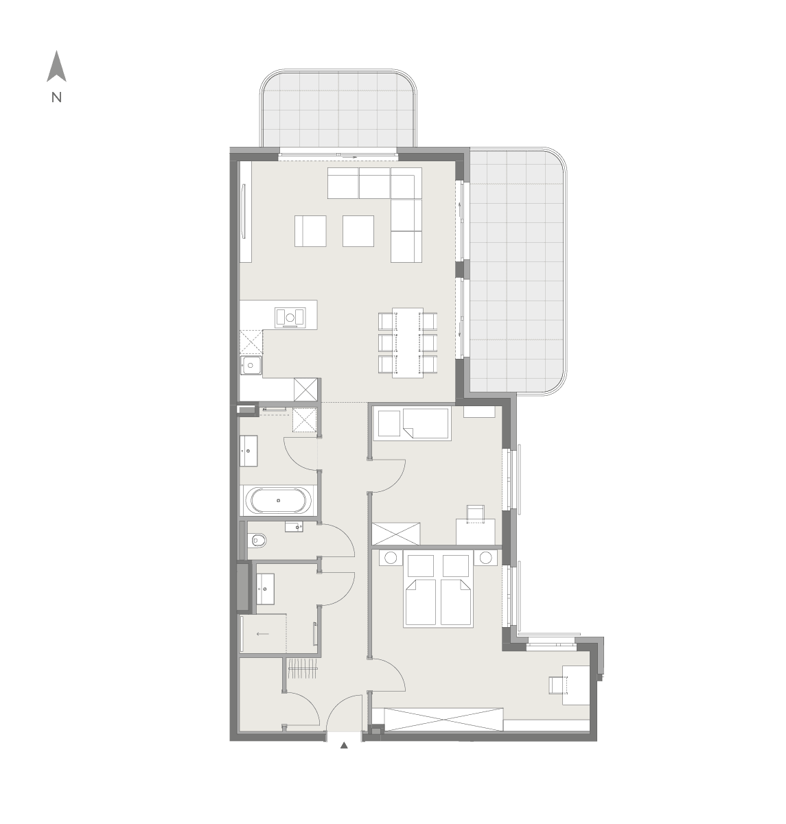 Grundriss Top 8 — Twin Estates — 3 Zimmer — 92 m² — 1st floor