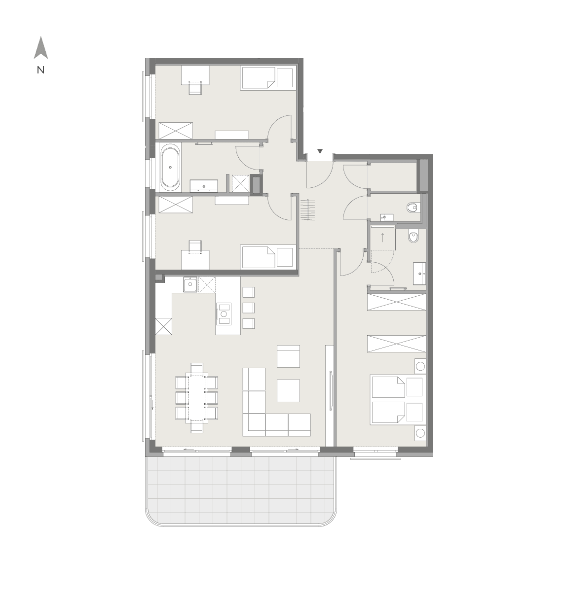 Grundriss Top 11 — Twin Estates — 4 Zimmer — 110 m² — 2nd floor