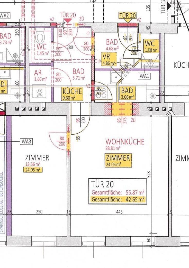 Grundriss Top 20 — Laubeplatz 2 — 2 Zimmer — 55,9 m² — 2nd floor