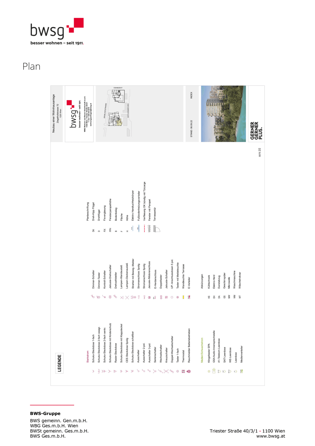 Grundriss Top 27 — Leo am Teich - Wohnen am Wasser — 3 Zimmer — 73,6 m² — 6th floor — Grundriss 2/2