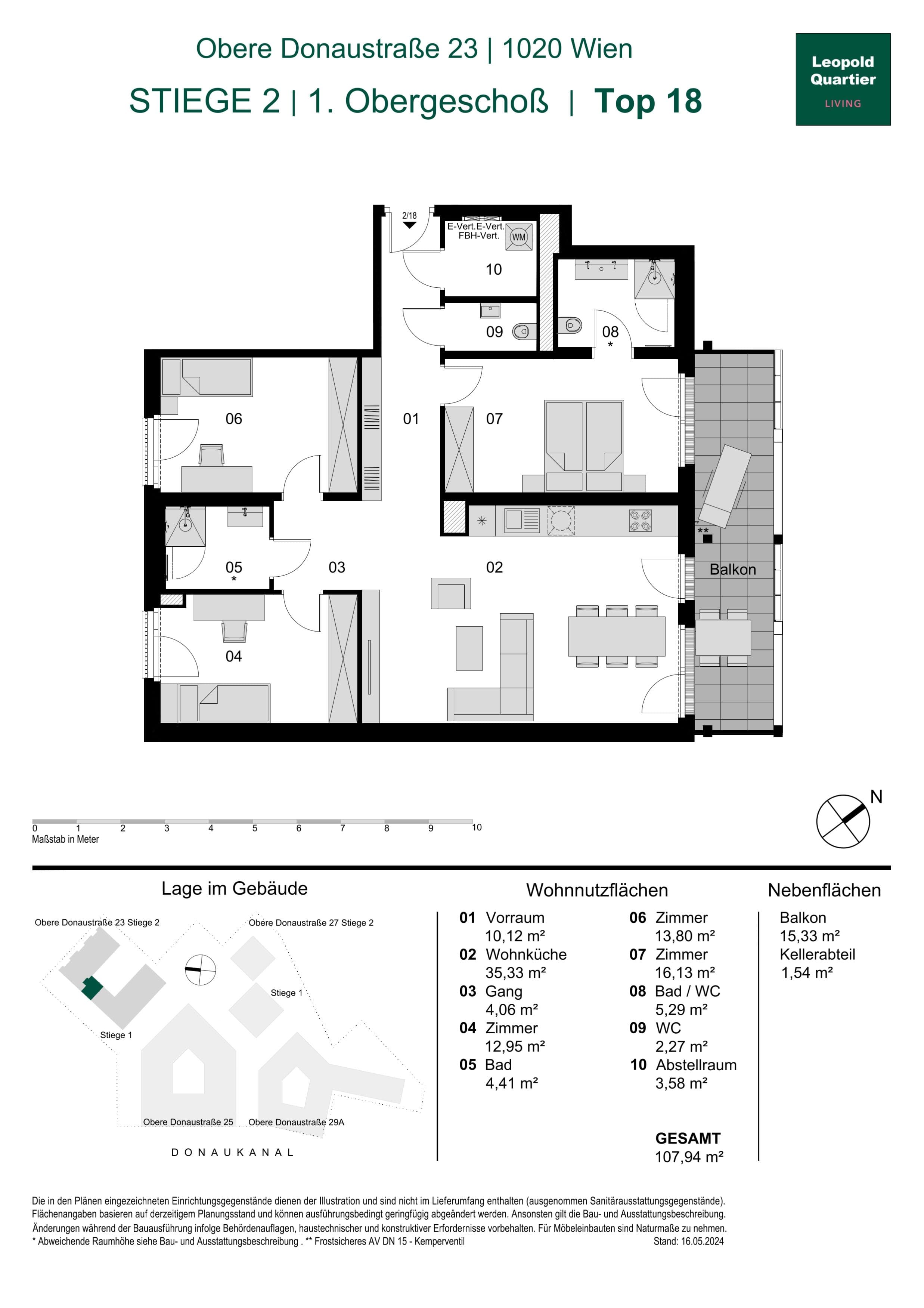 Grundriss 89153 — LeopoldQuartier LIVING — 4 Zimmer — 107,9 m² — 1st floor