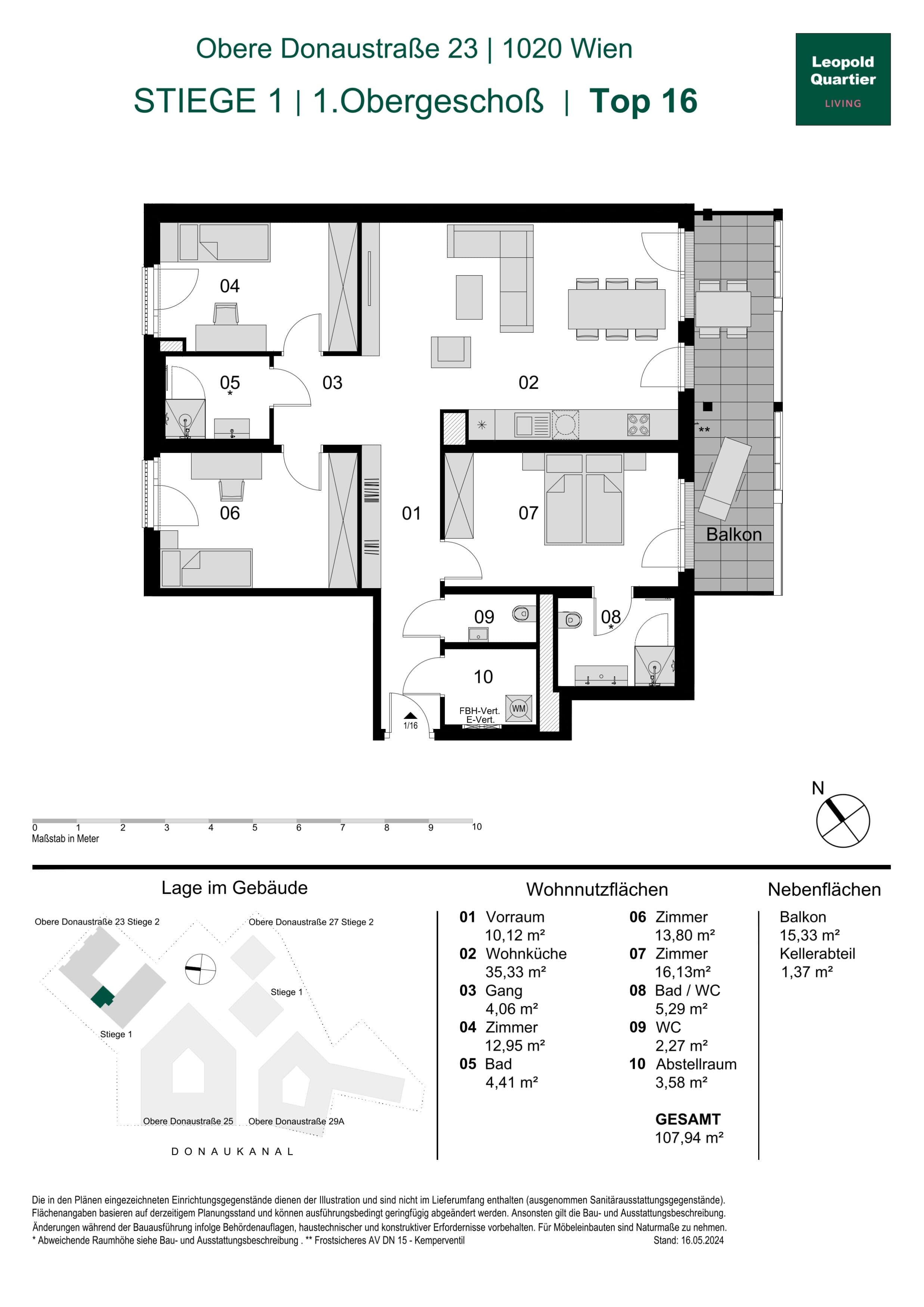 Grundriss 89060 — LeopoldQuartier LIVING — 4 Zimmer — 107,9 m² — 1st floor