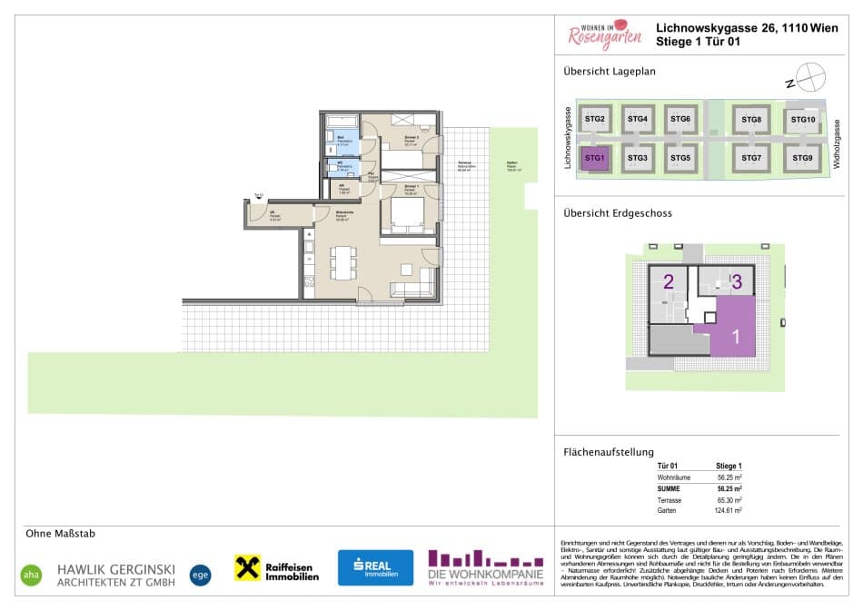 Grundriss Top 960-72402 — Rosengarten – Lichnowskygasse 26 — 3 Zimmer — 66,4 m²