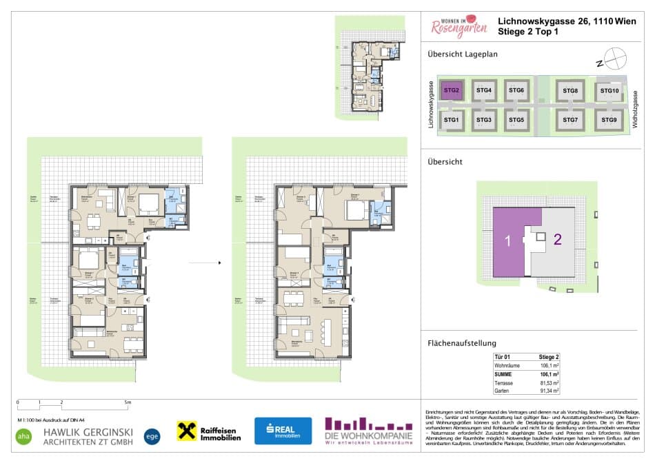 Grundriss Top 960-72420 — Rosengarten – Lichnowskygasse 26 — 4 Zimmer — 110,1 m²