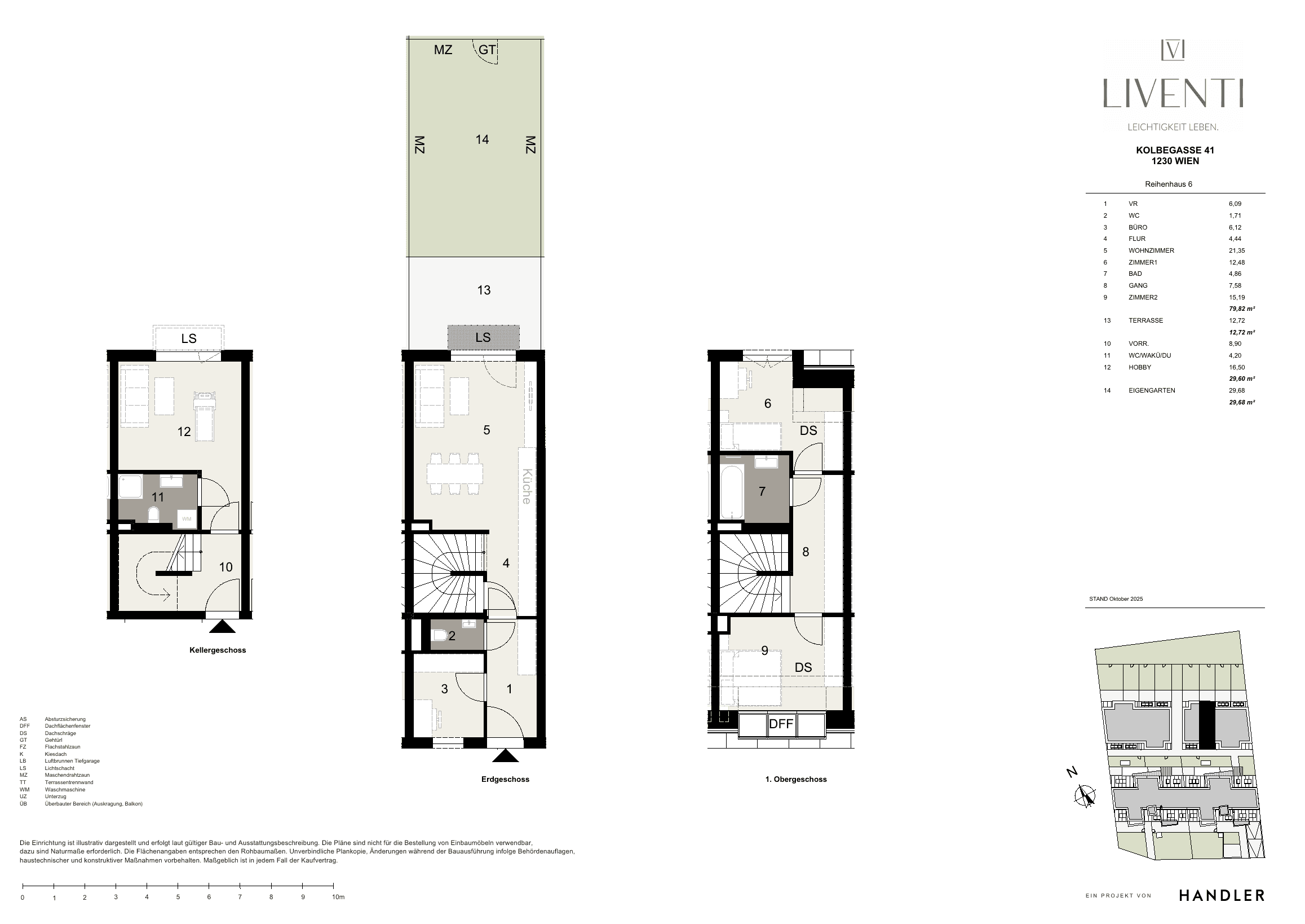 Grundriss Haus 6 — Liventi — 4.5 Zimmer — 109,4 m² — Basement / 1st floor