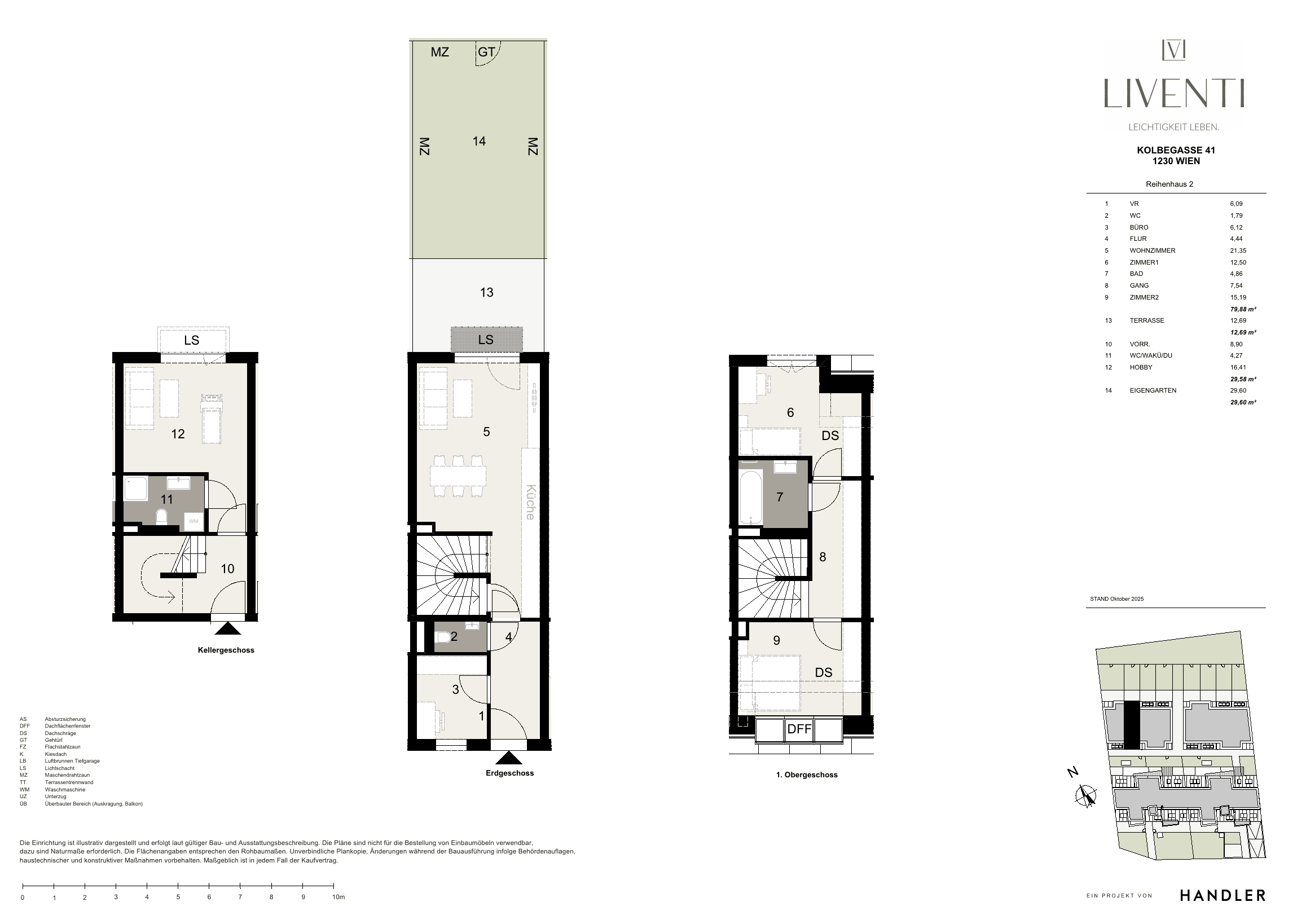 Grundriss Haus 2 — Liventi — 4.5 Zimmer — 109,5 m² — Basement / 1st floor