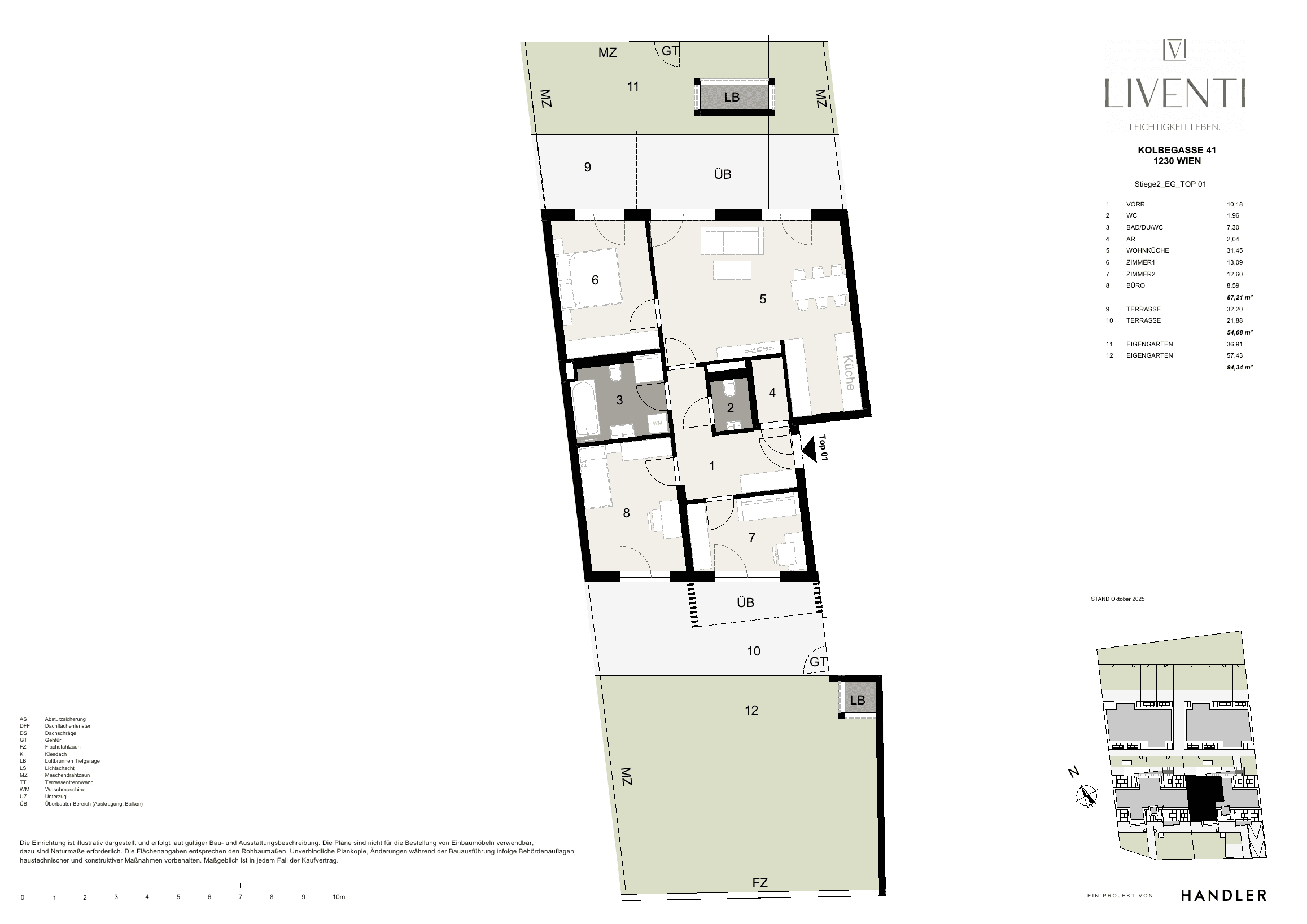 Grundriss Top 2/1 — Liventi — 4 Zimmer — 87,2 m² — Ground floor