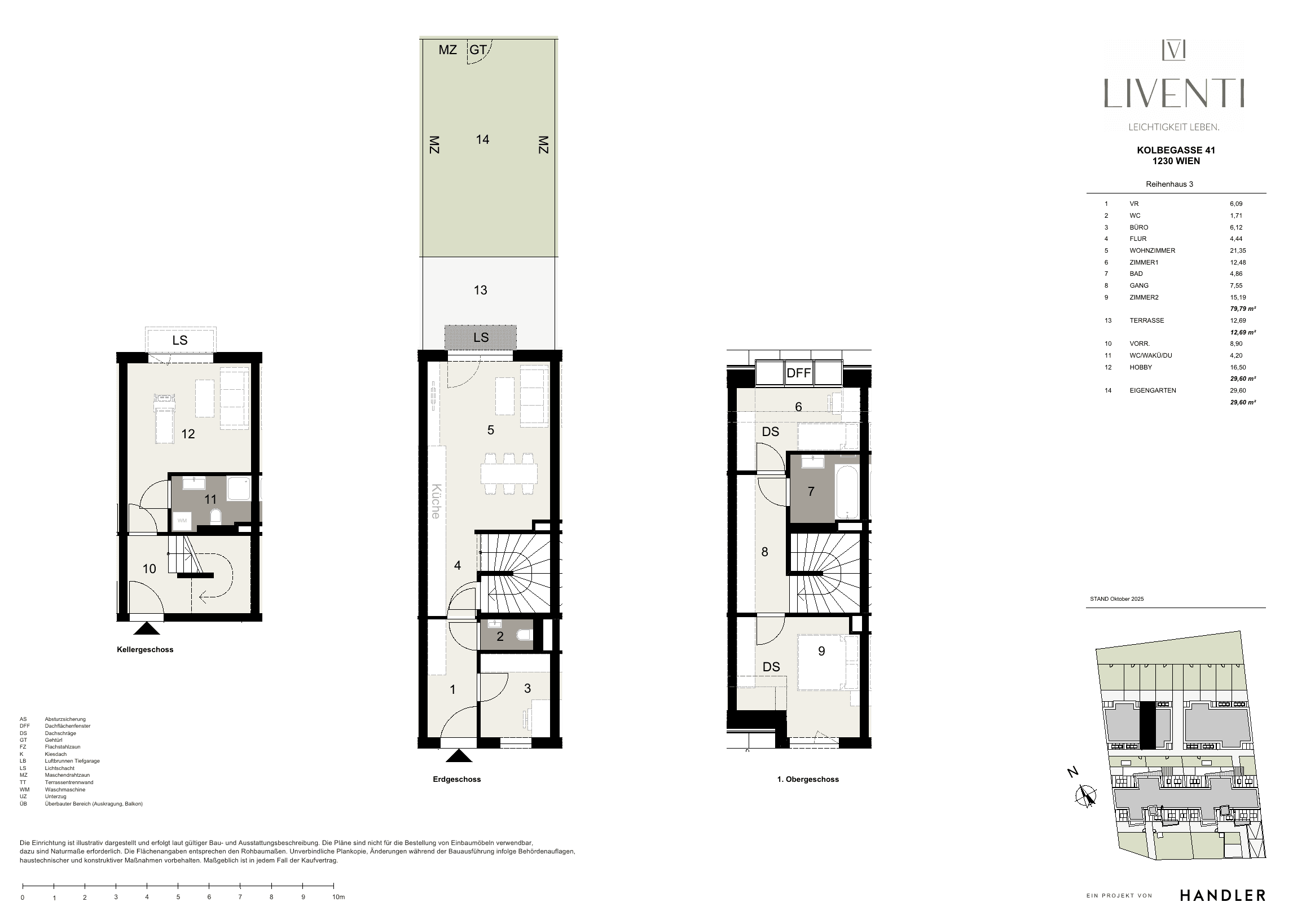 Grundriss Haus 3 — Liventi — 4.5 Zimmer — 109,4 m² — Basement / 1st floor