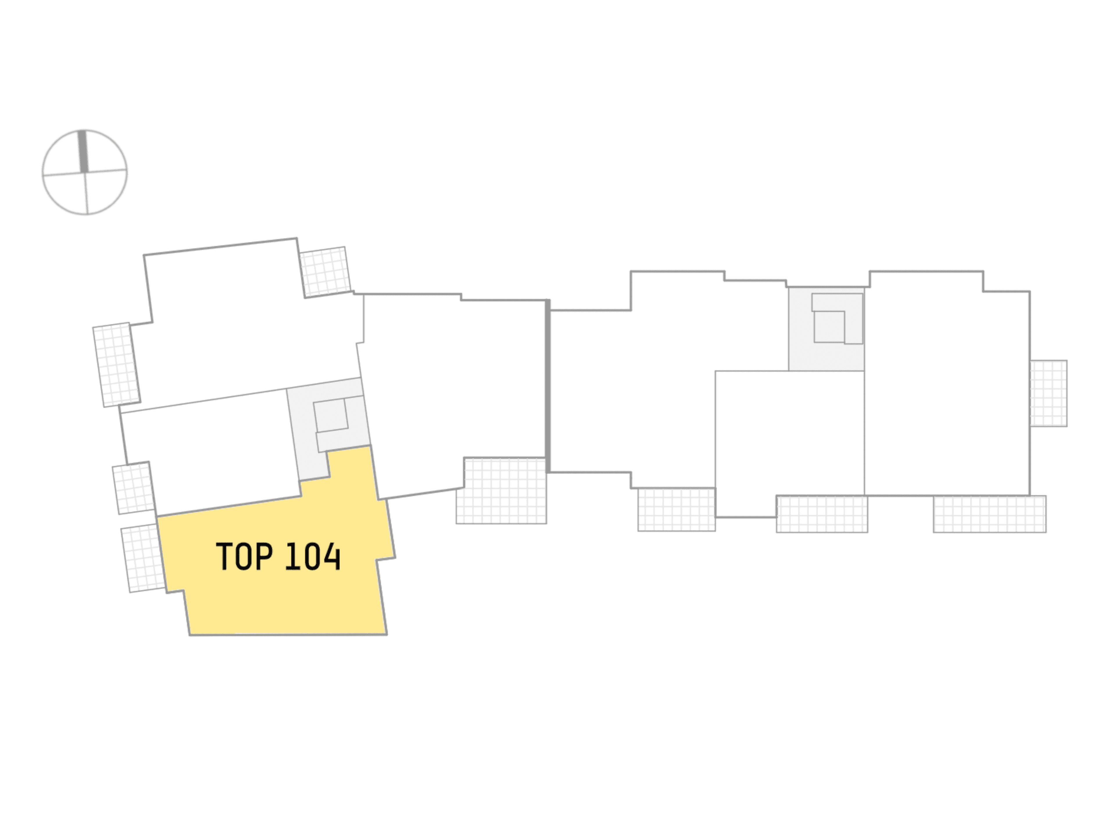 Grundriss Top 1.04 — Lobaugasse 25 — 4 Zimmer — 118,7 m² — 1st floor — Sonnenseite, Westausrichtung