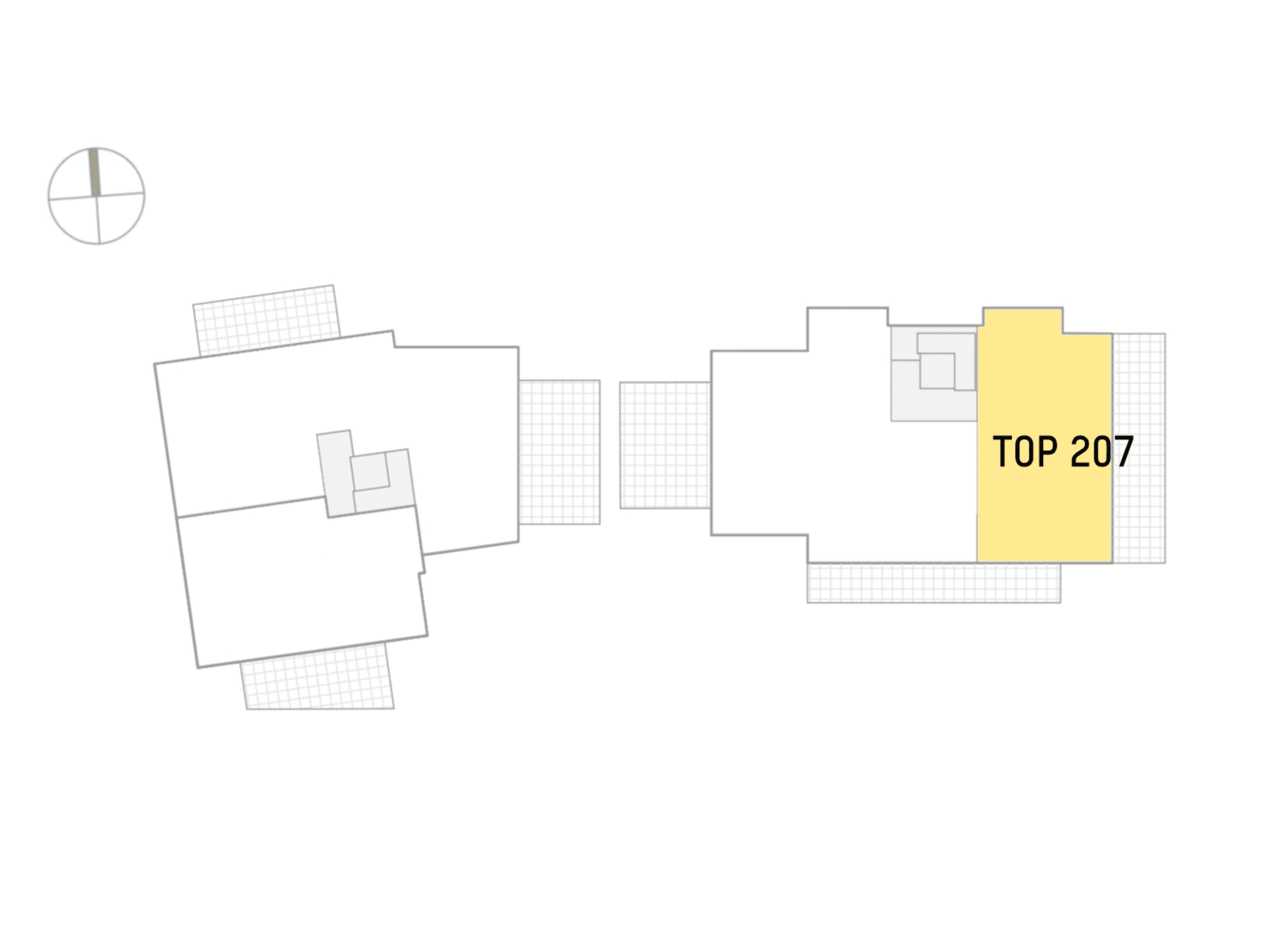 Grundriss Top 2.07 — Lobaugasse 25 — 3 Zimmer — 94,3 m² — 2nd floor — Ostflügel