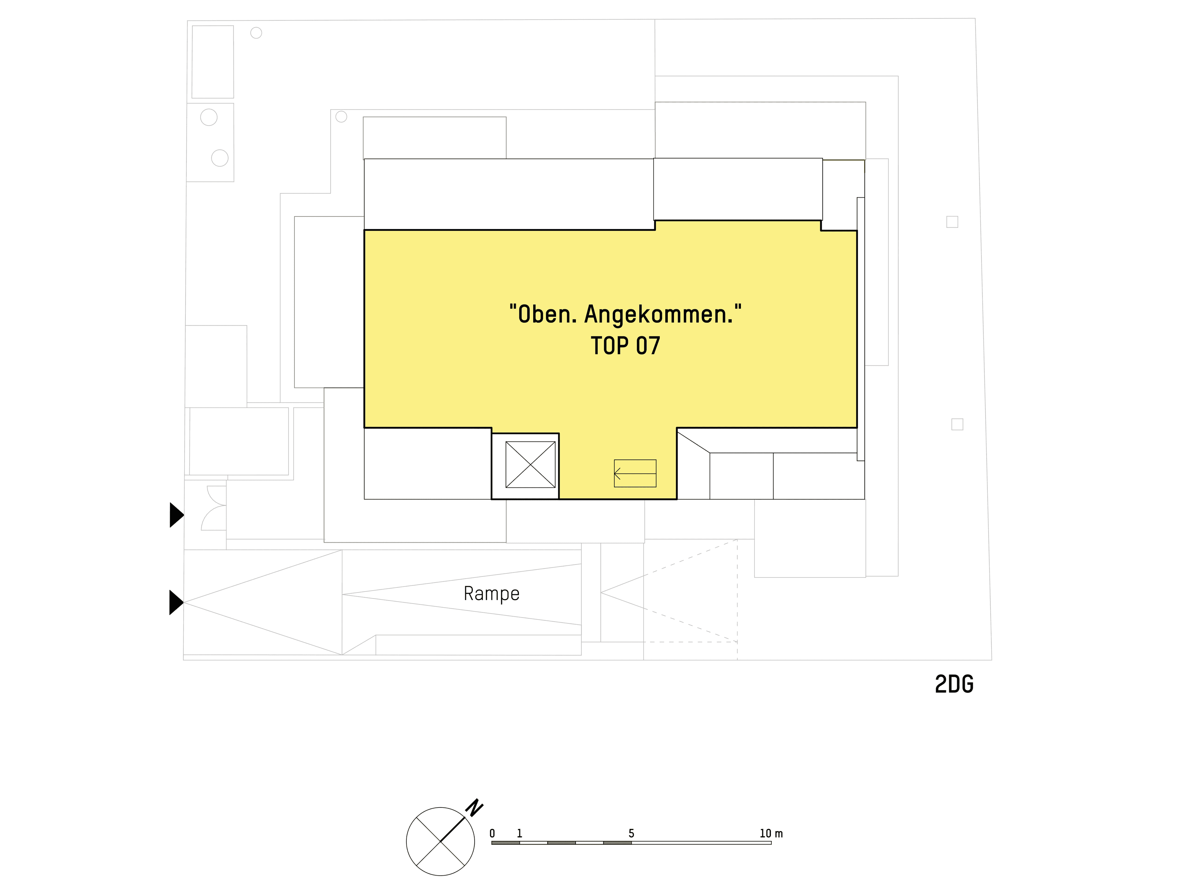 Grundriss TOP 7 — Loimerweg 21 — 3 Zimmer — 129,2 m² — 2nd attic floor — Grundriss 2/2