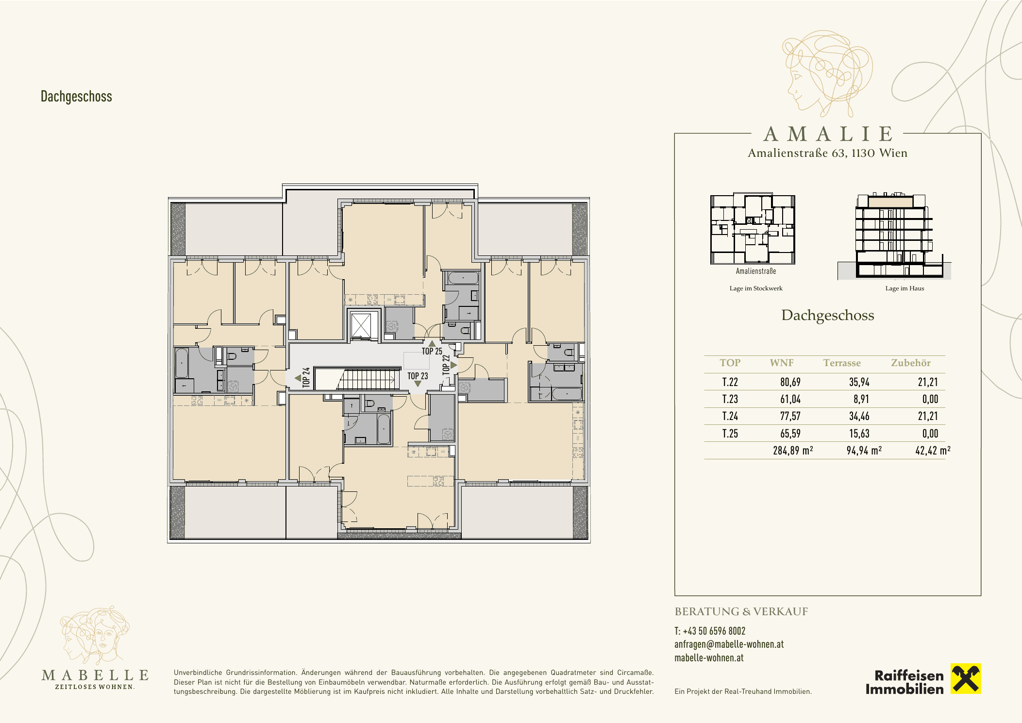 Grundriss Top 25 — MABELLE - Zeitloses Wohnen | Haus Amalie — 3 Zimmer — 65,6 m² — Attic floor