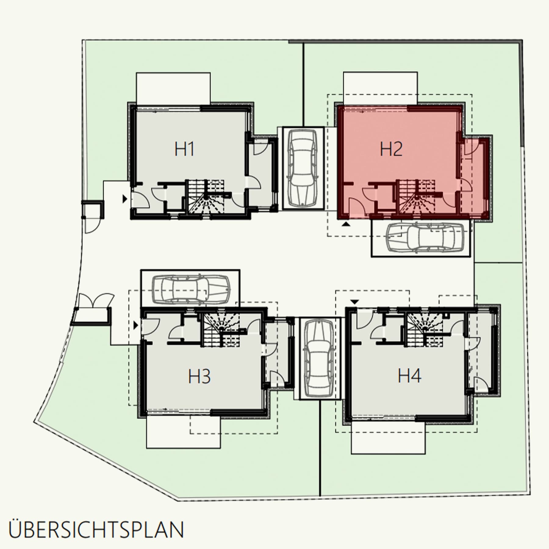 Grundriss Haus 2 — Maigasse 28 — 5 Zimmer — 138,1 m² — Ground floor / 1st floor / 2nd floor