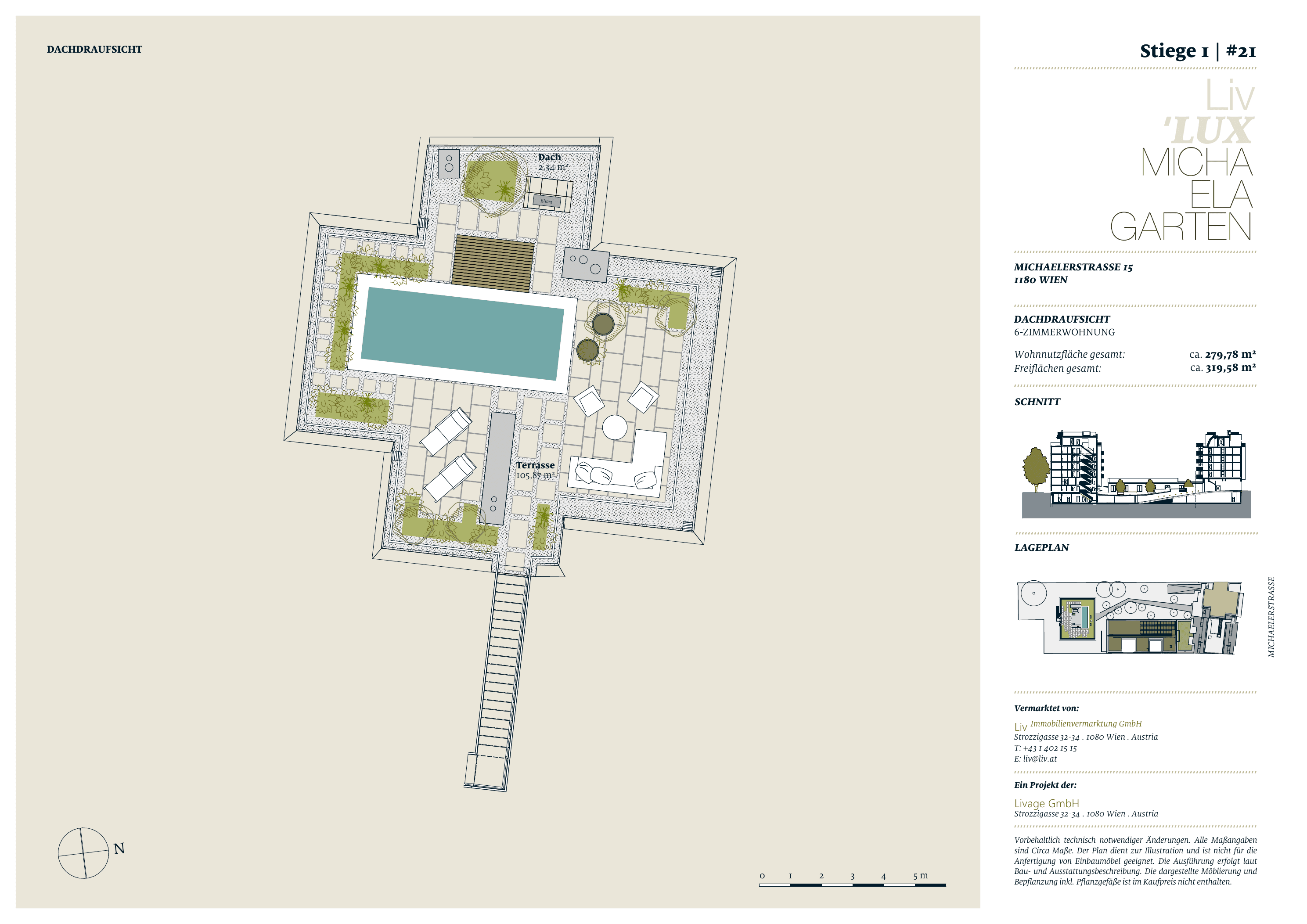 Grundriss stiege-1-top-21 — Liv MICHA ELA GARTEN — 6 Zimmer — 279,8 m² — 2nd attic floor — Grundriss 3/6