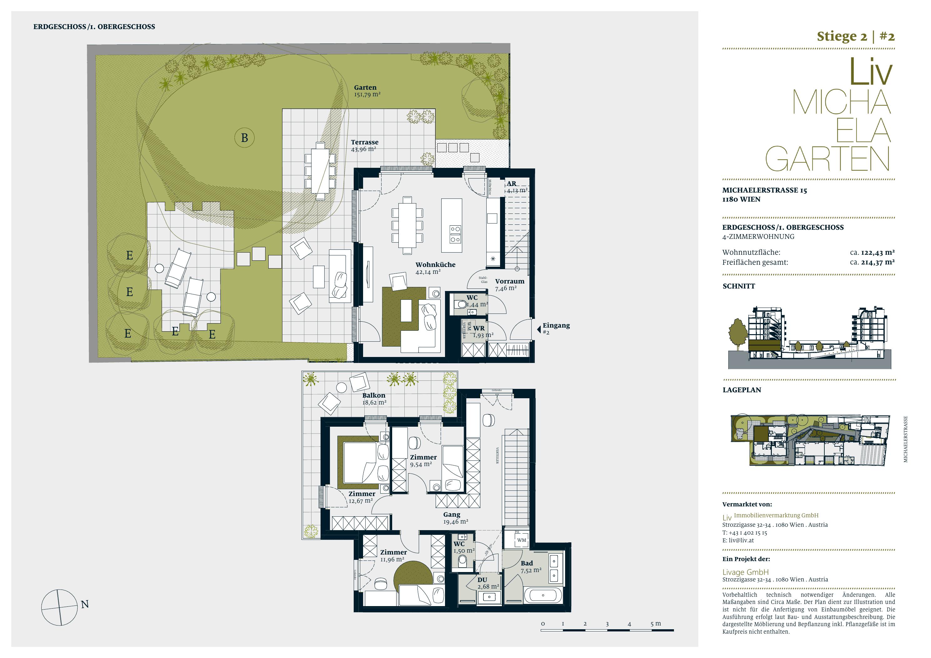 Grundriss stiege-2-top-2 — Liv MICHA ELA GARTEN — 4 Zimmer — 122,4 m² — Ground floor / 1st floor
