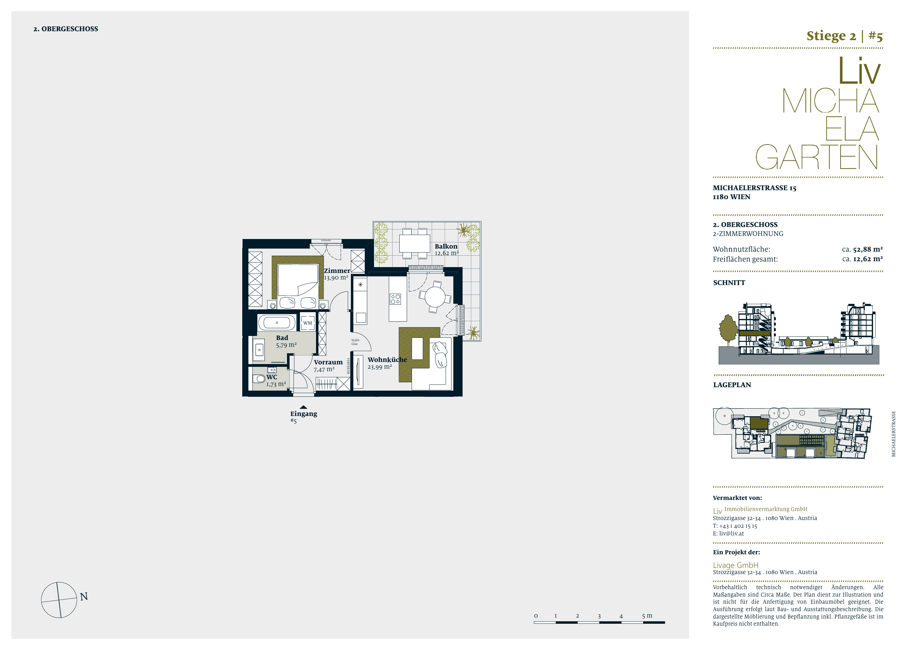 Grundriss stiege-2-top-5 — Liv MICHA ELA GARTEN — 2 Zimmer — 52,9 m² — 2nd floor
