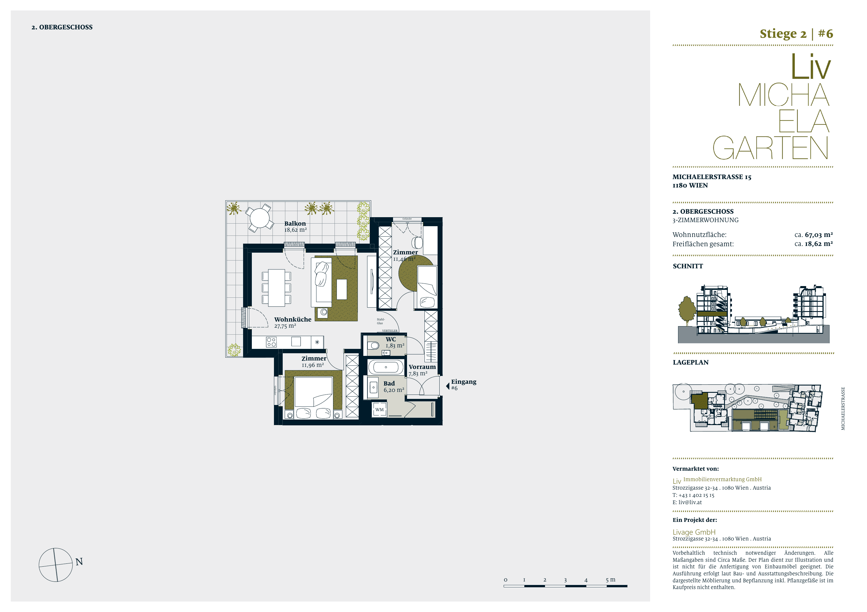 Grundriss stiege-2-top-6 — Liv MICHA ELA GARTEN — 3 Zimmer — 67 m² — 2nd floor