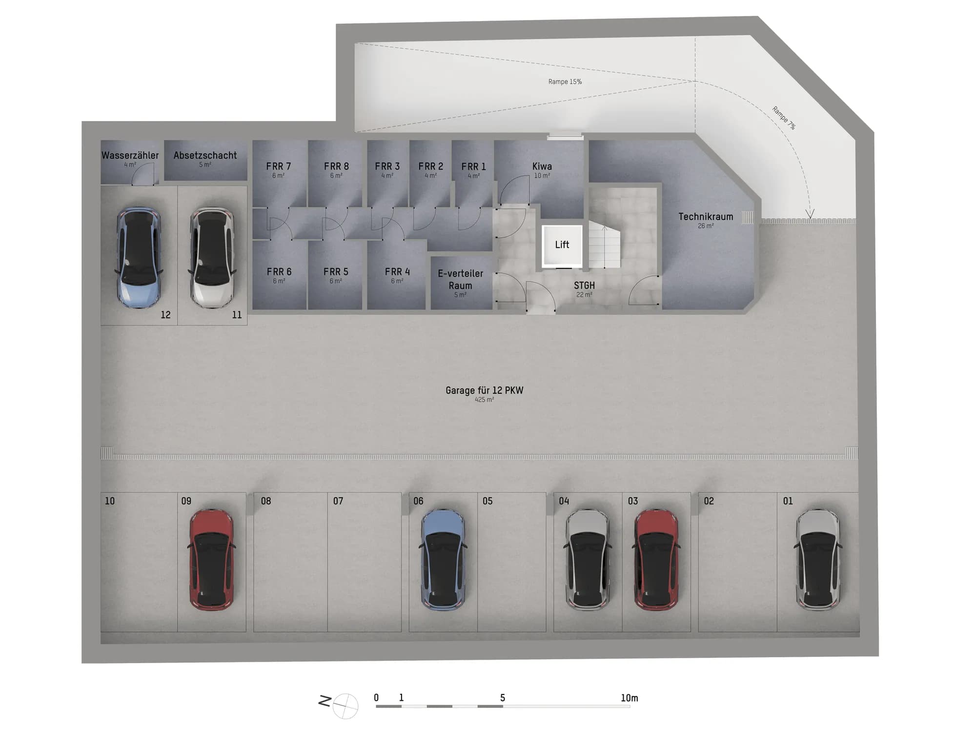 Grundriss TOP 8 — Mühlhäufelweg 69 — 3 Zimmer — 115,1 m² — 2nd attic floor — Grundriss 2/2