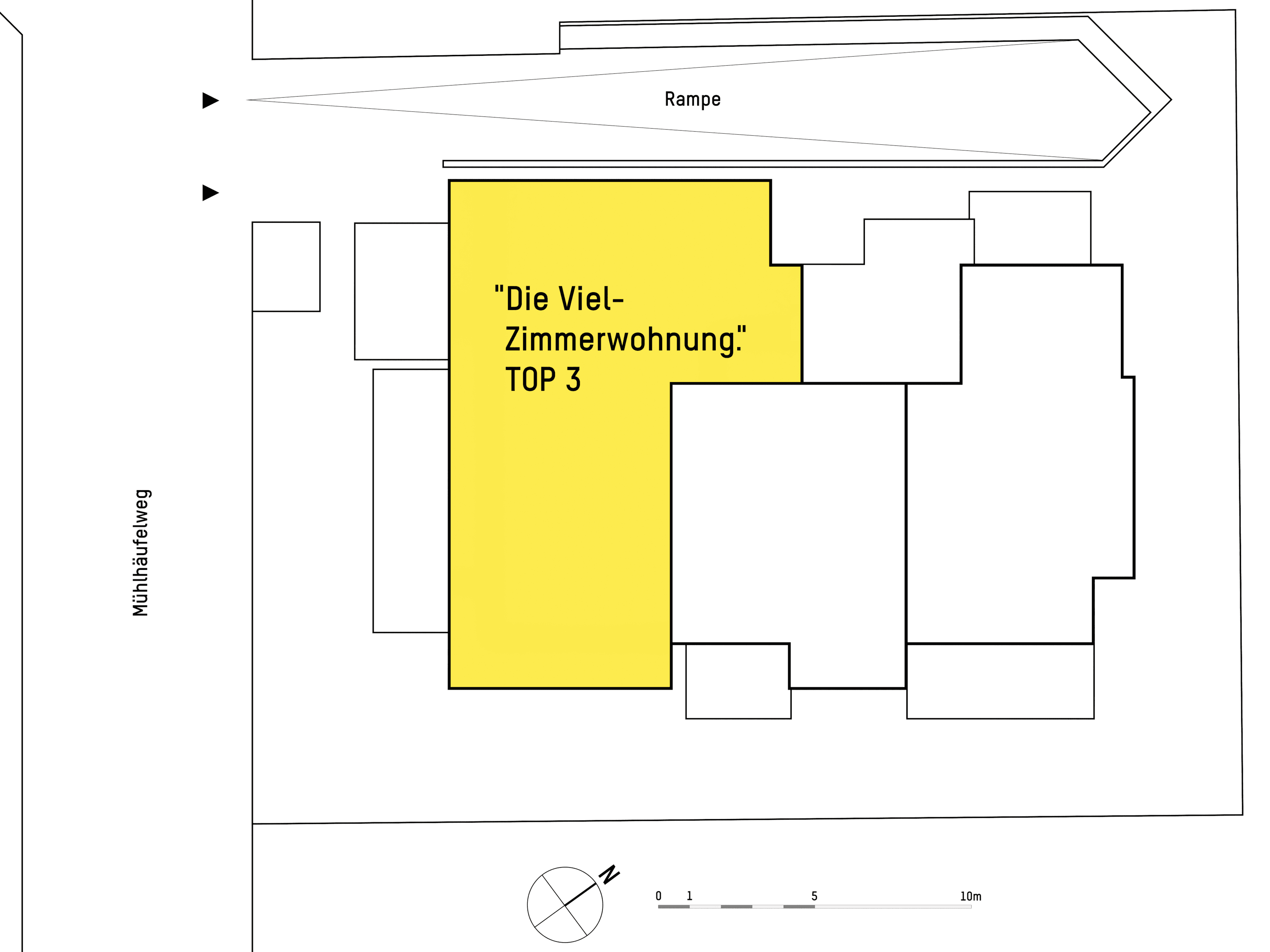 Grundriss TOP 3 — Mühlhäufelweg 69 — 4 Zimmer — 114,8 m² — 1st floor — Grundriss 2/6