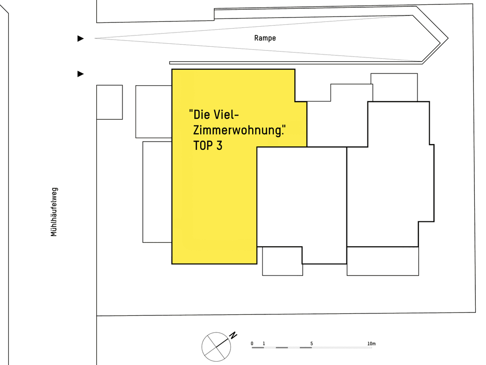 Grundriss TOP 3 — Mühlhäufelweg 69 — 4 Zimmer — 114,8 m² — 1st floor — Grundriss 5/6