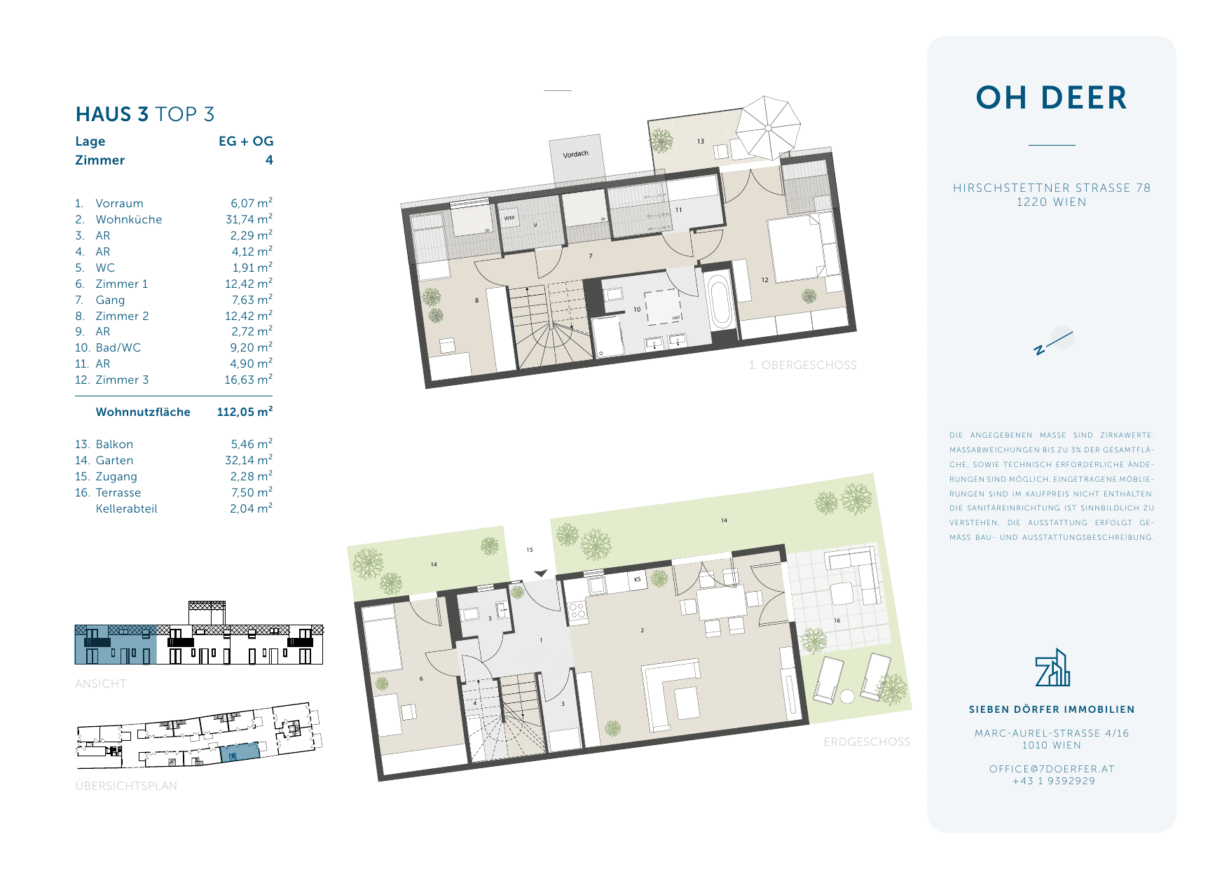 Grundriss Top 3.3 — Oh Deer — 4 Zimmer — 111,7 m² — Ground floor / Upper floor