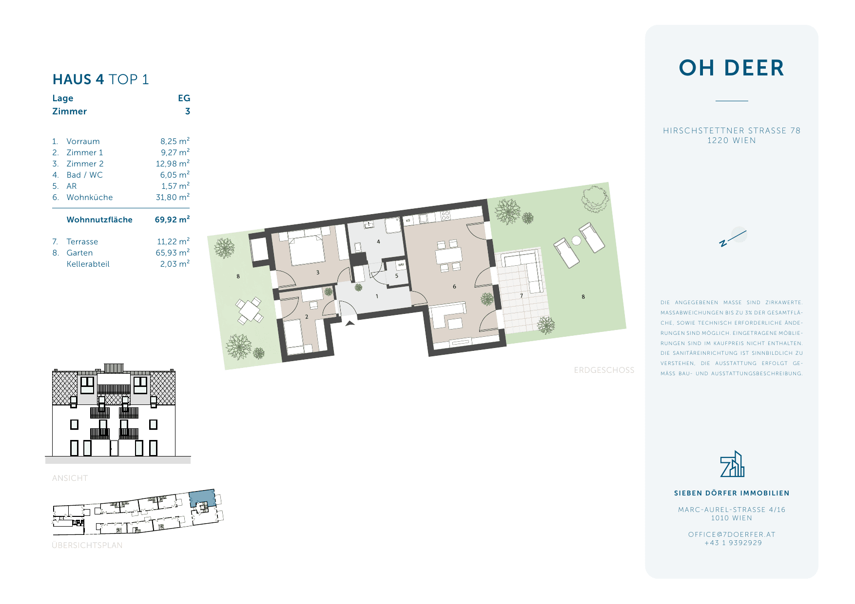 Grundriss Top 4.1 — Oh Deer — 3 Zimmer — 69,9 m² — Ground floor