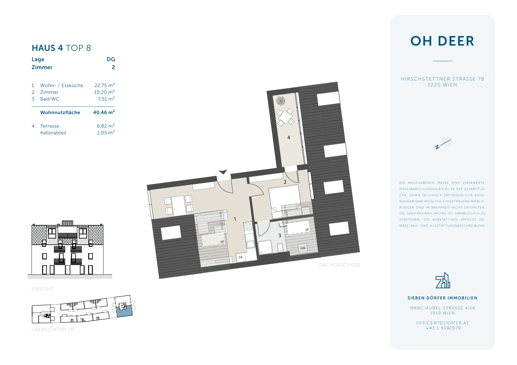 Grundriss Top 4.8 — Oh Deer — 2 Zimmer — 40,5 m² — Attic floor