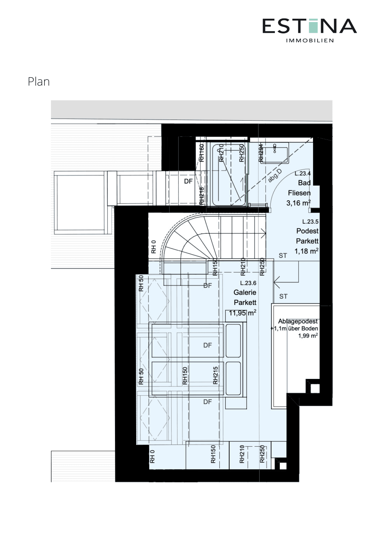 Grundriss Top L.23.1 — Aufleeben — 2 Zimmer — 49,8 m² — 2nd attic floor — Terrasse — Grundriss 4/4