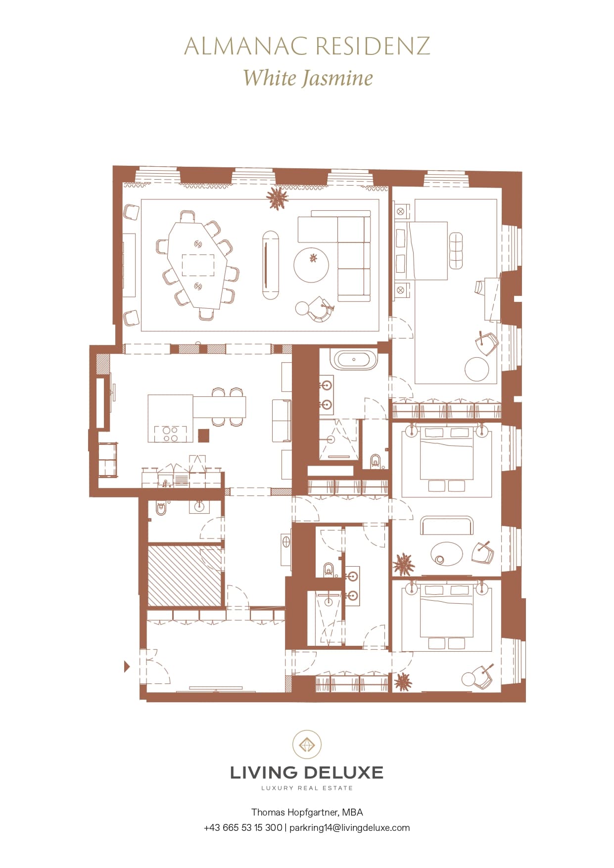 Grundriss Top 5020 White Jasmine — Palais Parkring 14 — 4 Zimmer — 249 m² — 4th floor — Parkring