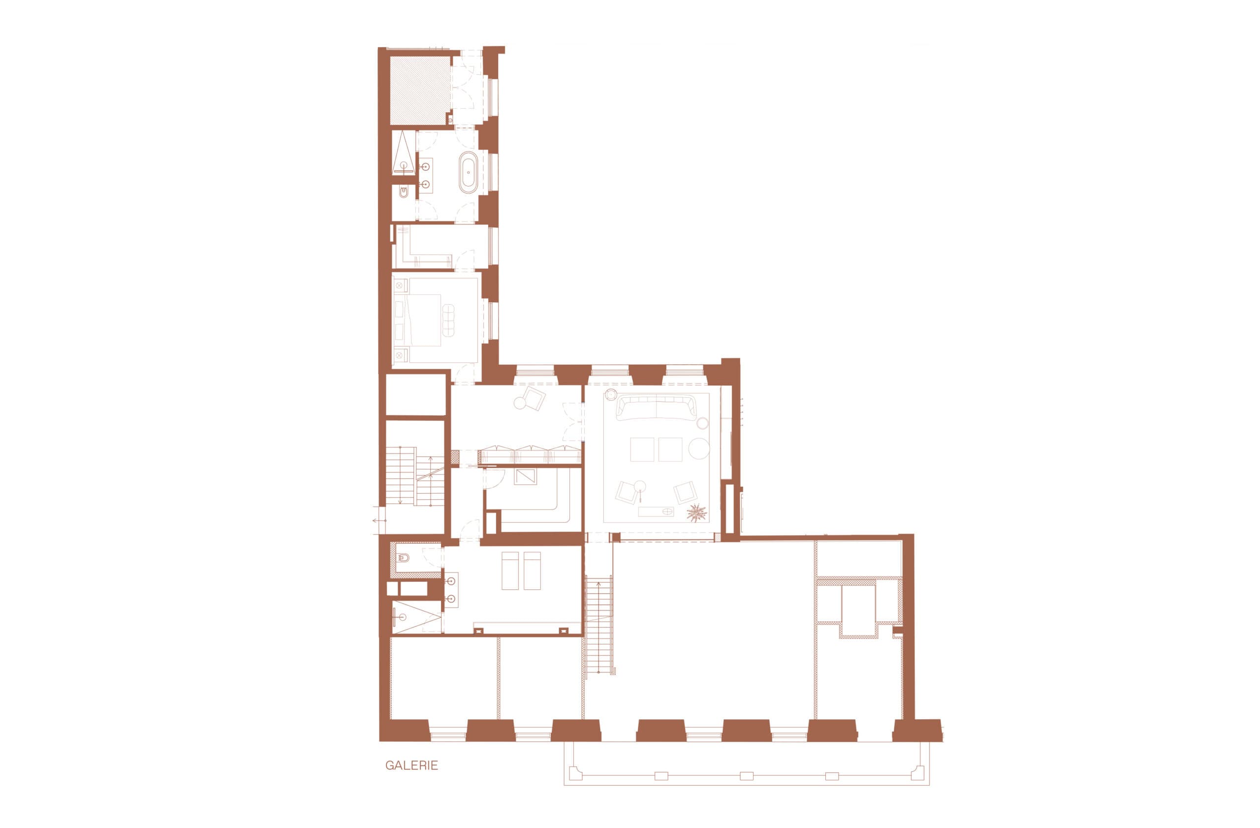 Grundriss Top 5018 Golden Dahlia — Palais Parkring 14 — 5 Zimmer — 403 m² — Mezzanine / 2nd floor — Stadtpark, Ringstraße — Grundriss 2/4