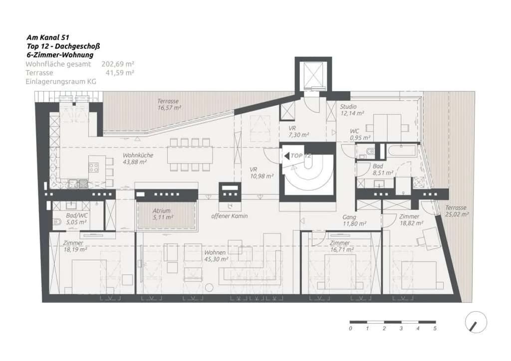 Floorplan Top 4 — LORYHAUS – Kleinod mit Garten — 6 Rooms — 202.7 m² — 1. DG