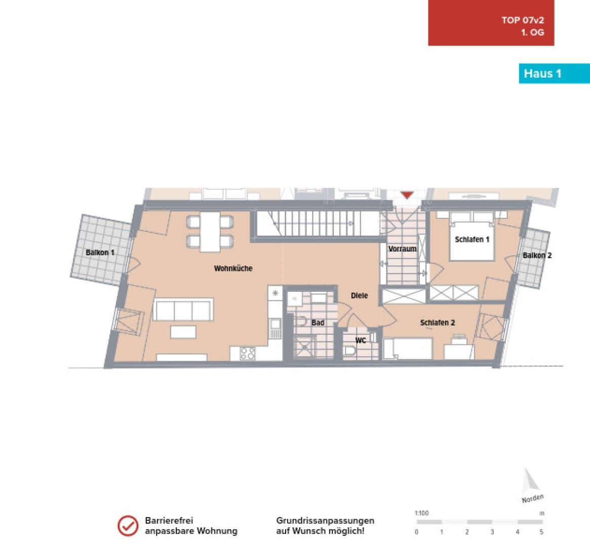Grundriss 7v2 — Canavesegasse 4 — 3 Zimmer — 79,3 m² — 1. Etage
