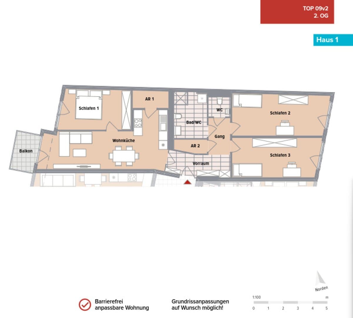 Grundriss 9v2 — Canavesegasse 4 — 4 Zimmer — 97,1 m² — 2. Etage