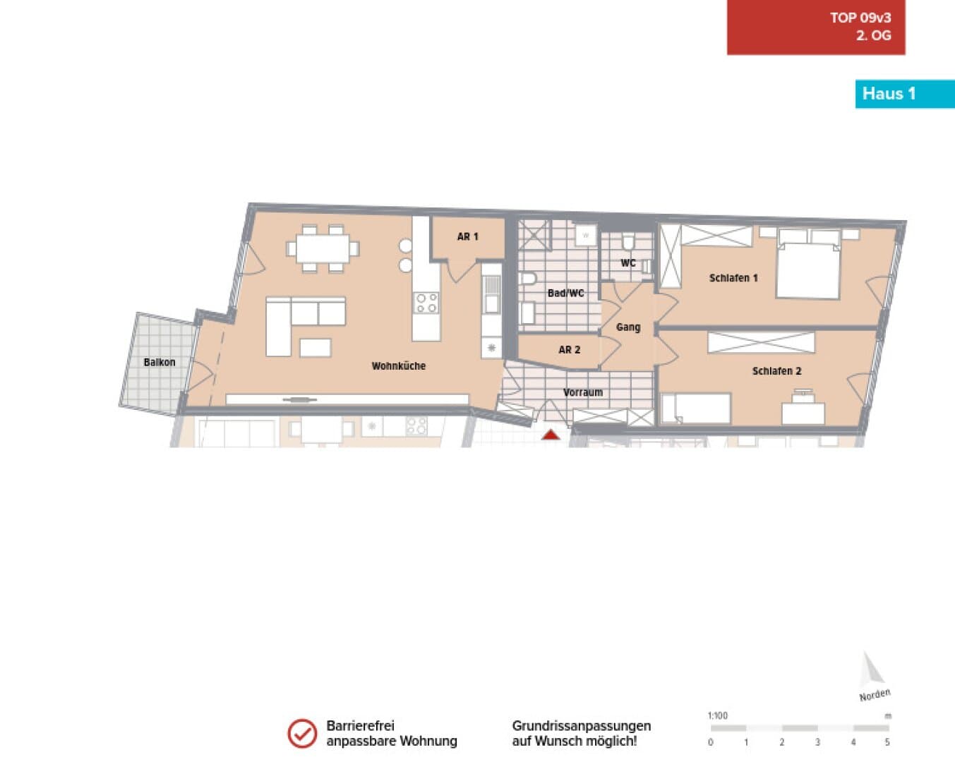 Grundriss 9v3 — Canavesegasse 4 — 3 Zimmer — 97,6 m² — 2. Etage