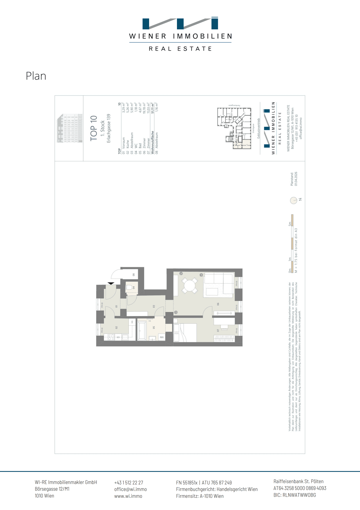 Floorplan Top 362 — Die Erle — 2.5 Rooms — 50.9 m² — 1. Etage — Charmante 3-Zimmer-Altbauwohnung mit Potenzial