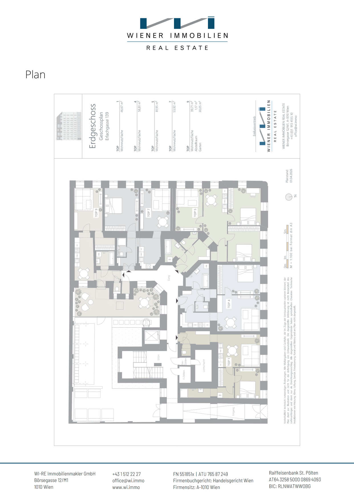 Floorplan Top 412 — Die Erle — 2 Rooms — 53.9 m² — EG — Sanierungsbedürftige 2-Zimmer Wohnung — Floorplan 2/3