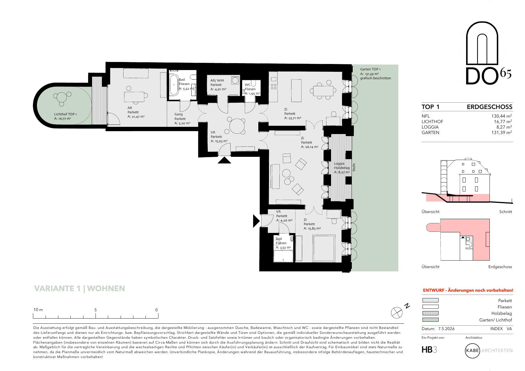 Floorplan Top 1 — DO65 — 4 Rooms — 130 m² — EG