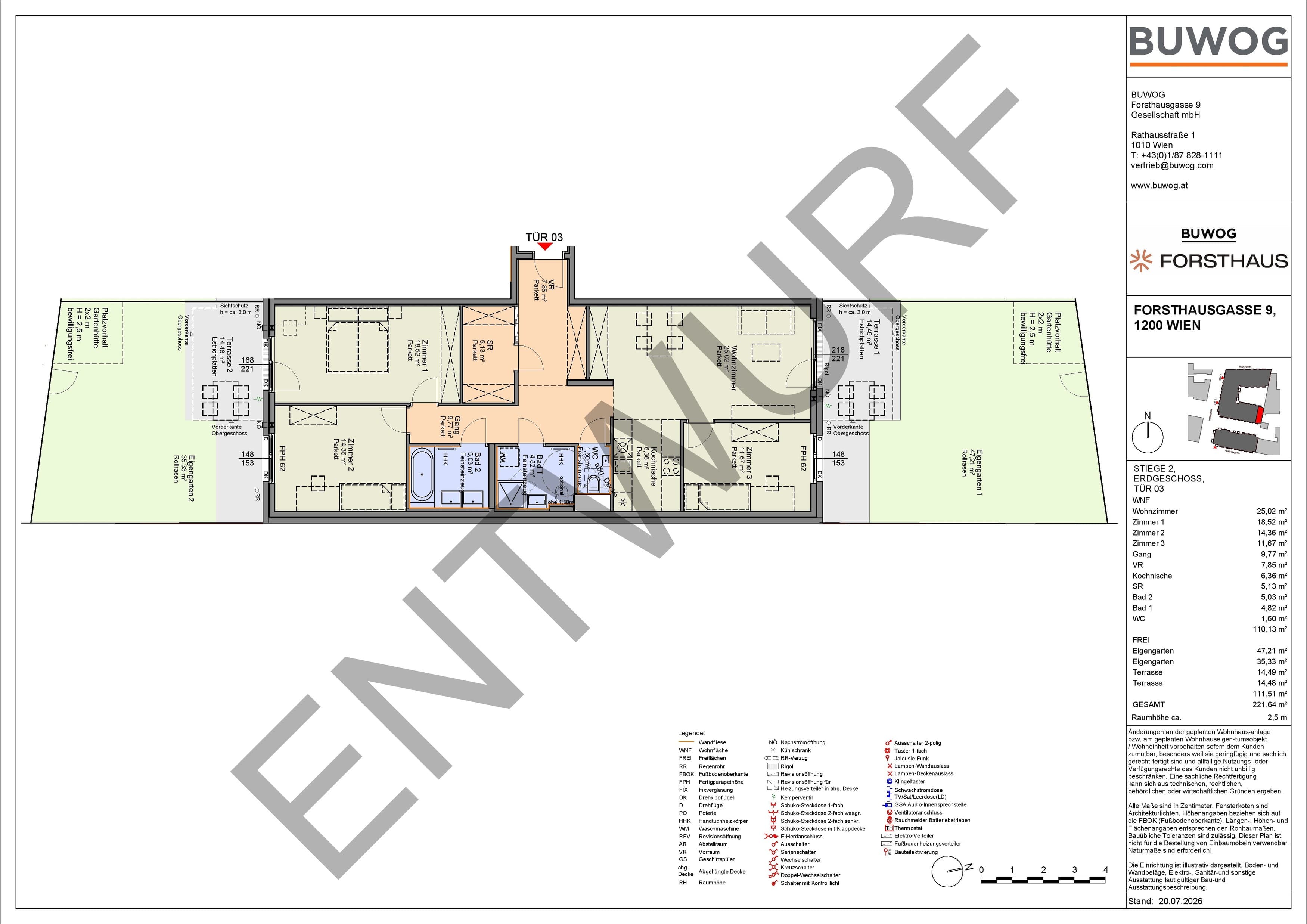 Floorplan Top HO 2.03 — FORSTHAUS — 4 Rooms — 110.3 m² — EG — Nord