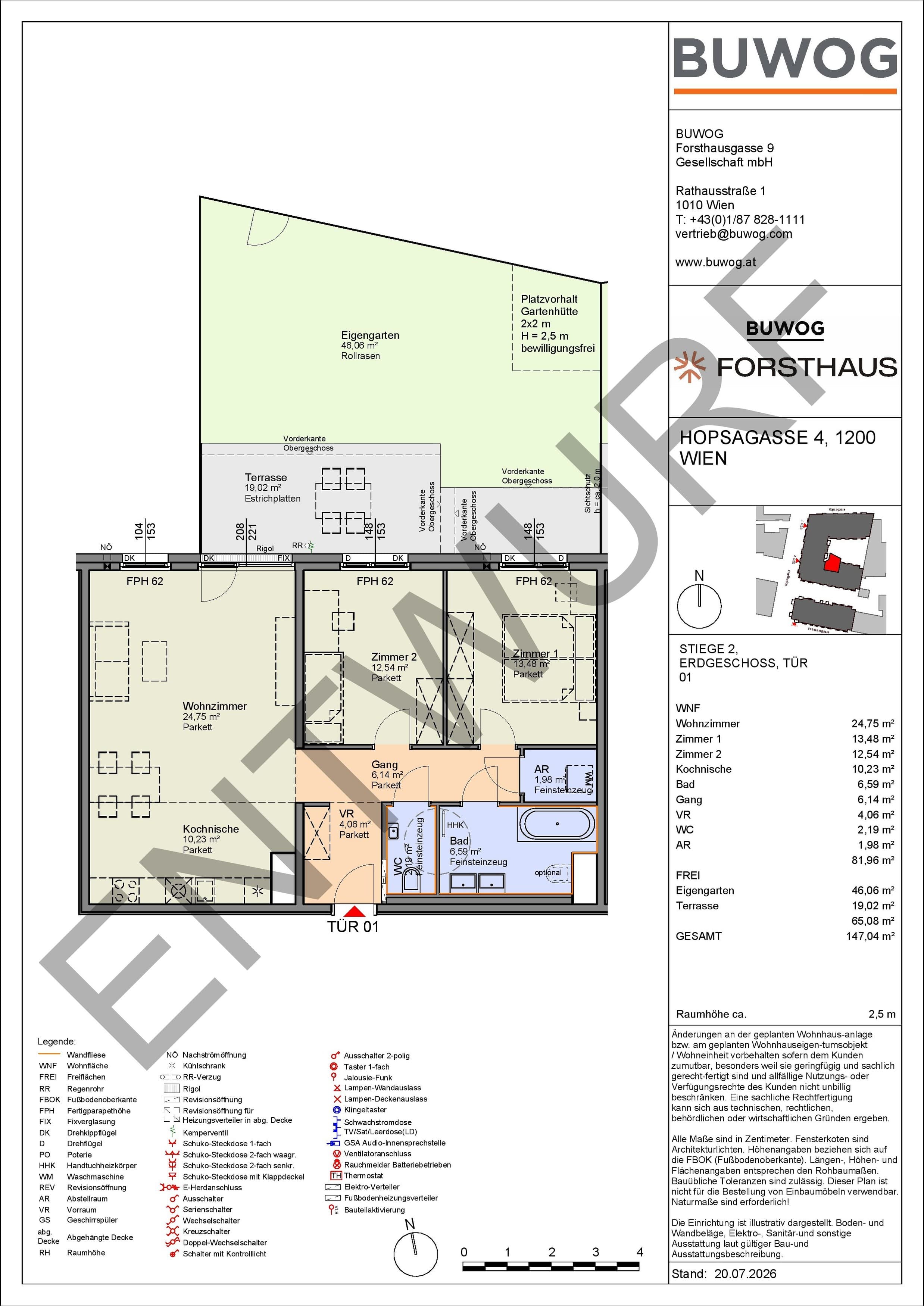 Floorplan Top HO 2.01 — FORSTHAUS — 3 Rooms — 82 m² — EG — Nord