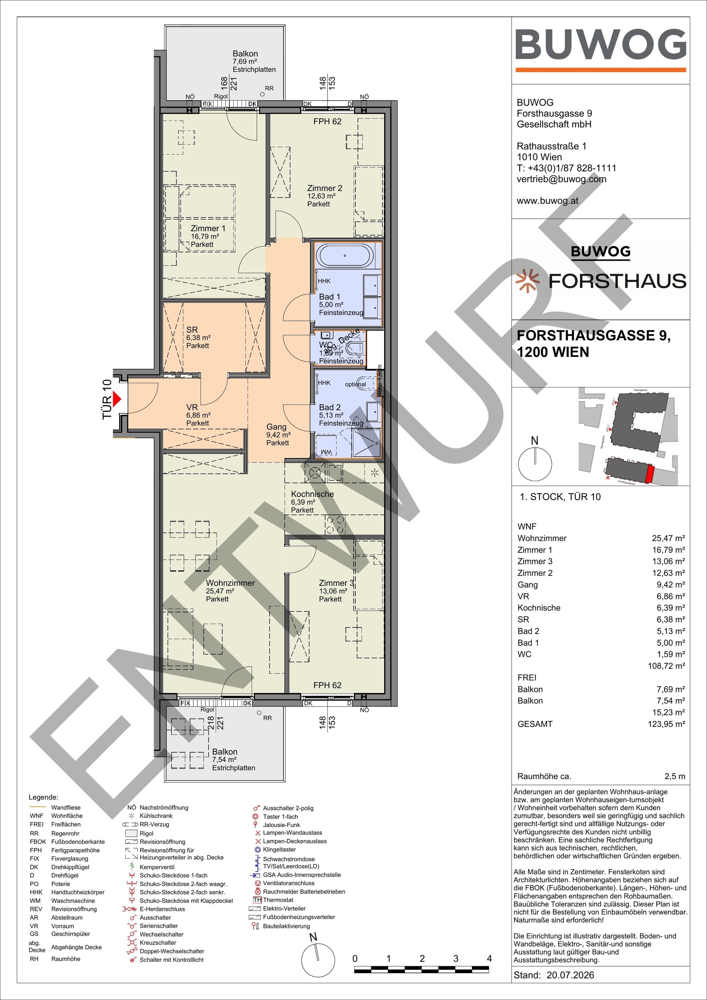 Floorplan Top FH 10 — FORSTHAUS — 4 Rooms — 108.7 m² — 1. OG — Süd