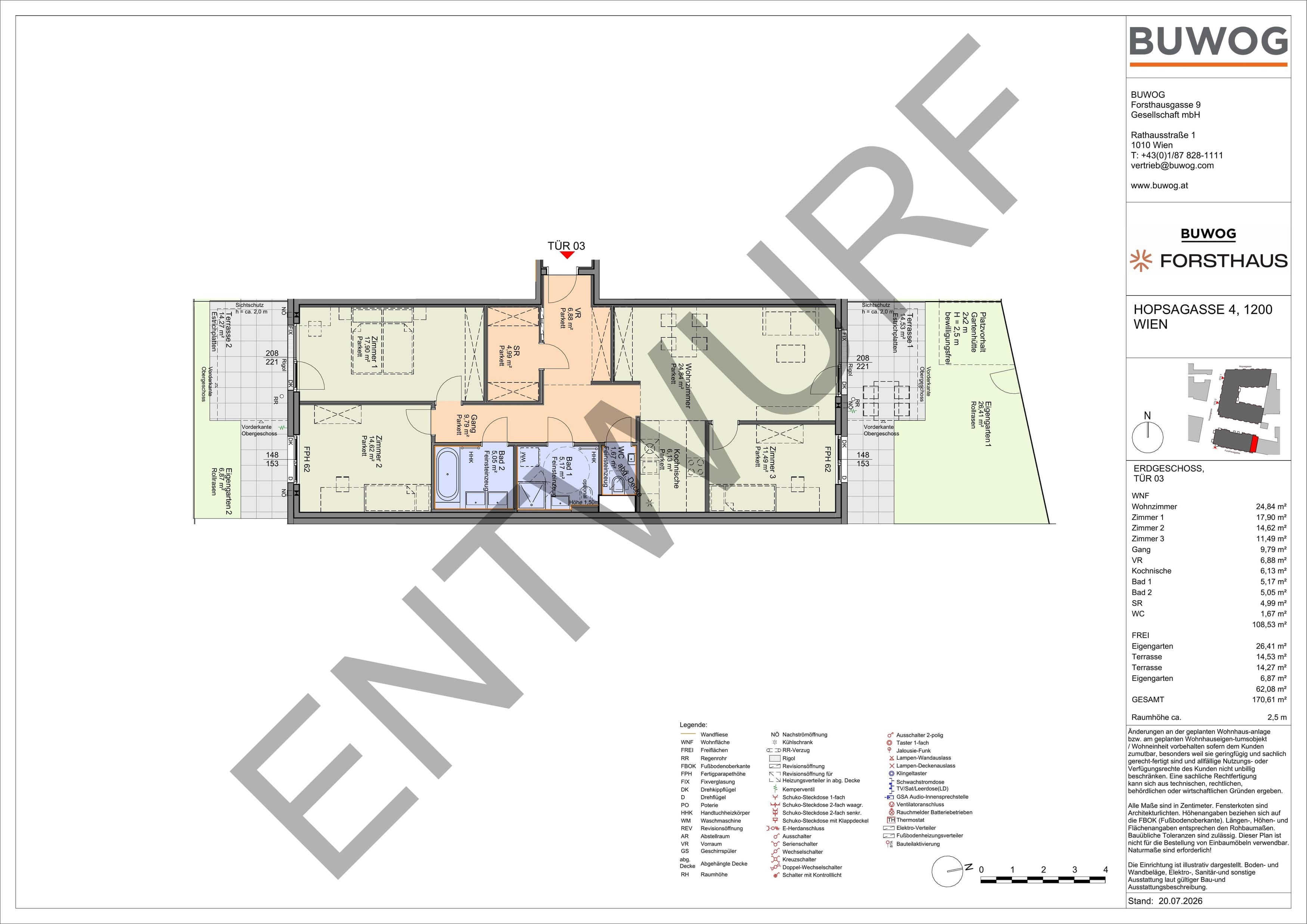 Floorplan Top FH 03 — FORSTHAUS — 4 Rooms — 108.7 m² — EG — Nord