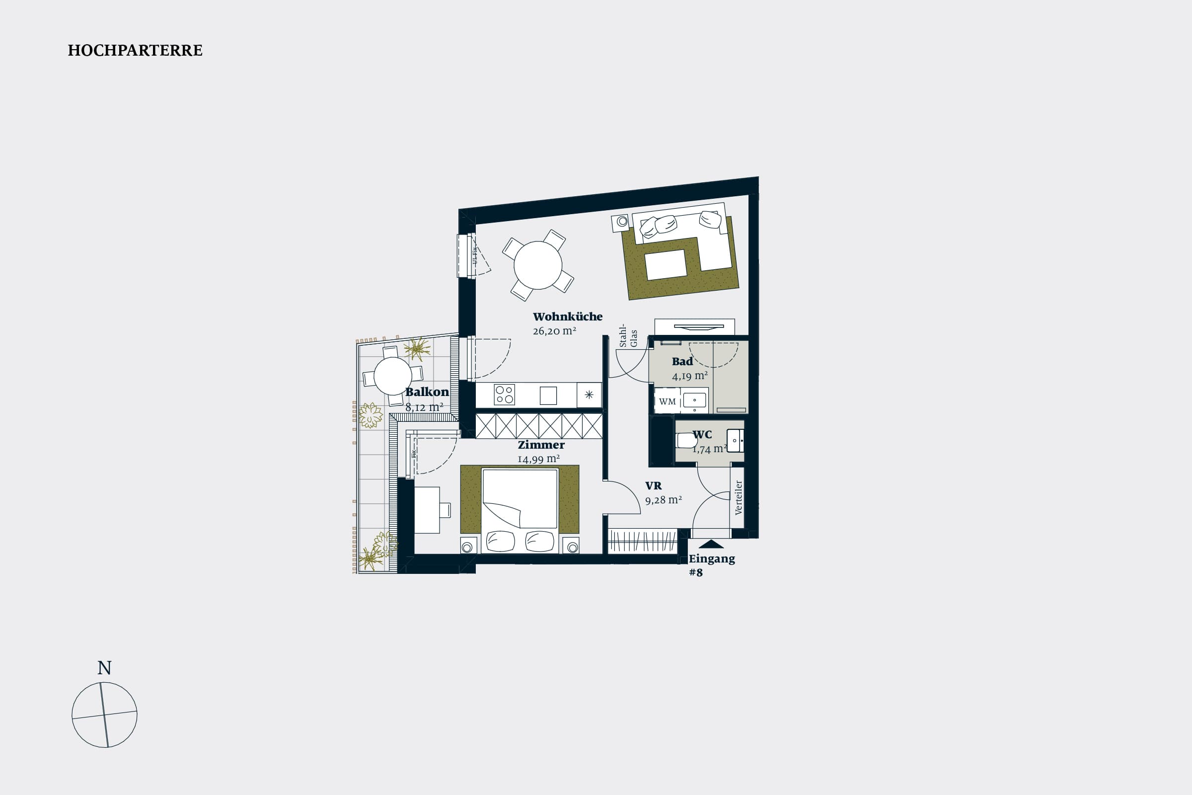 Grundriss Top 08 — Liv im Geblerhof — 2 Zimmer — 56,4 m² — MZ — Grundriss 2/2
