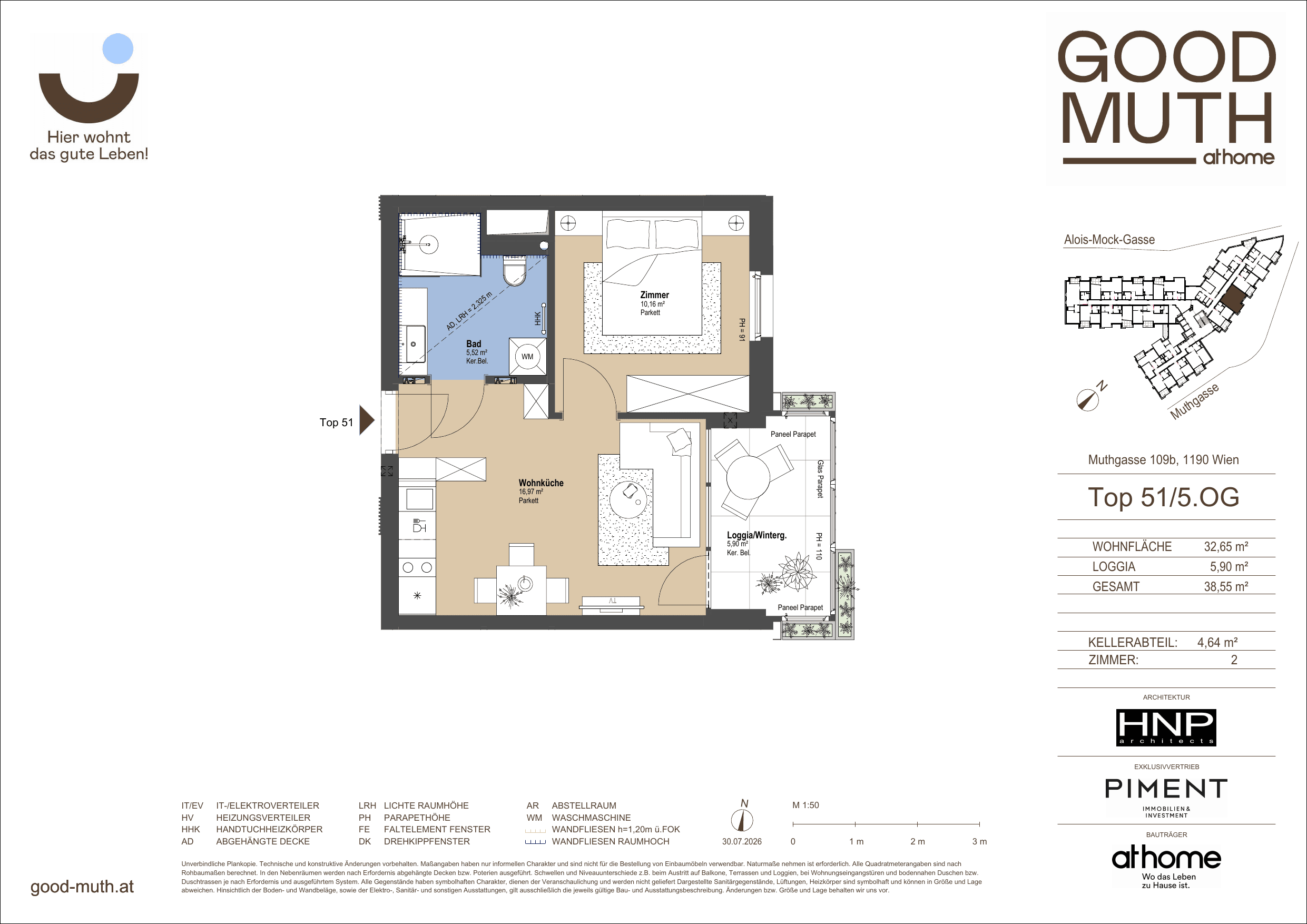 Floorplan Top 15586675 — GOOD MUTH — 2 Rooms — 32.7 m² — 5. OG