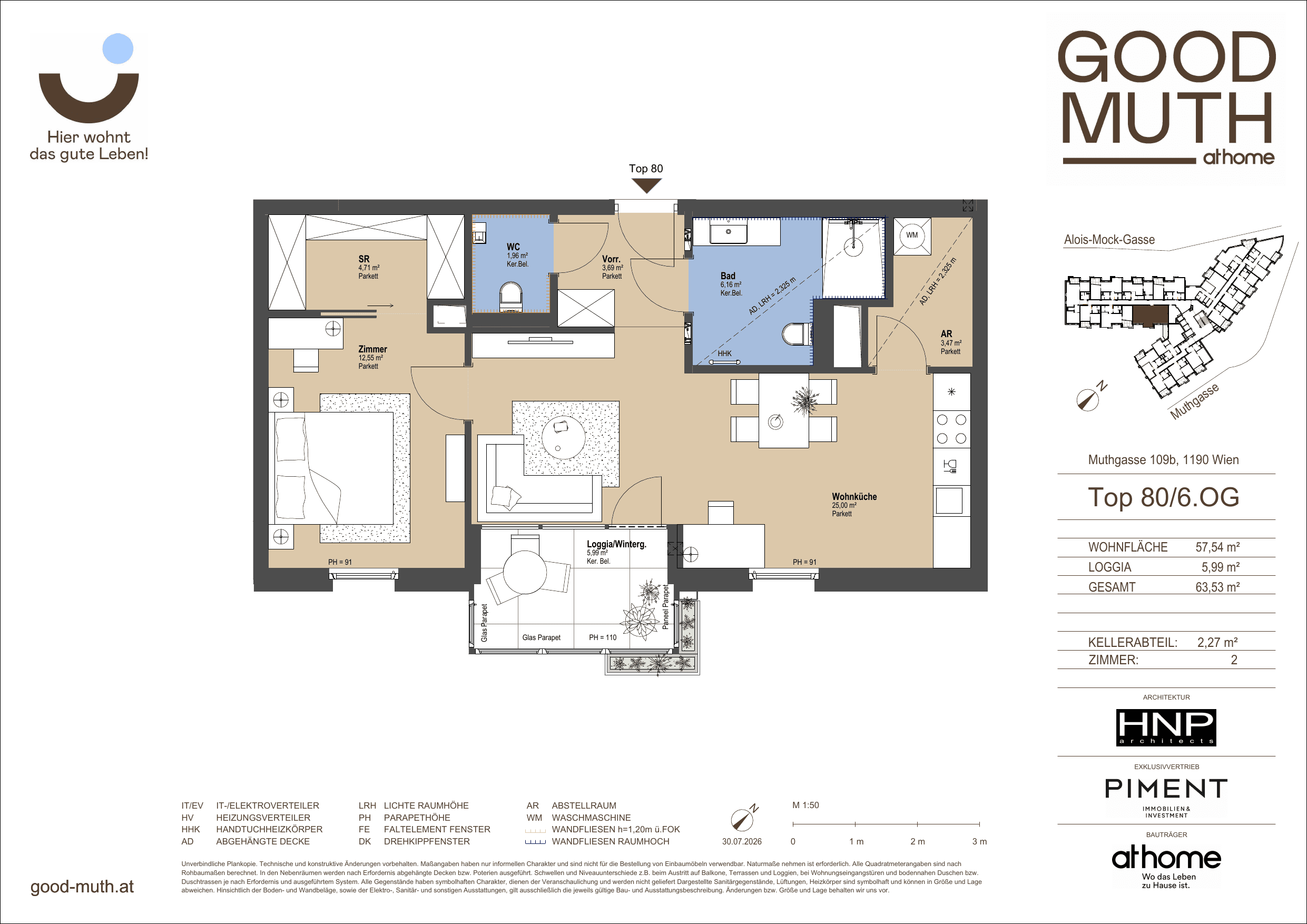 Floorplan Top 15586849 — GOOD MUTH — 2 Rooms — 57.5 m² — 6. OG