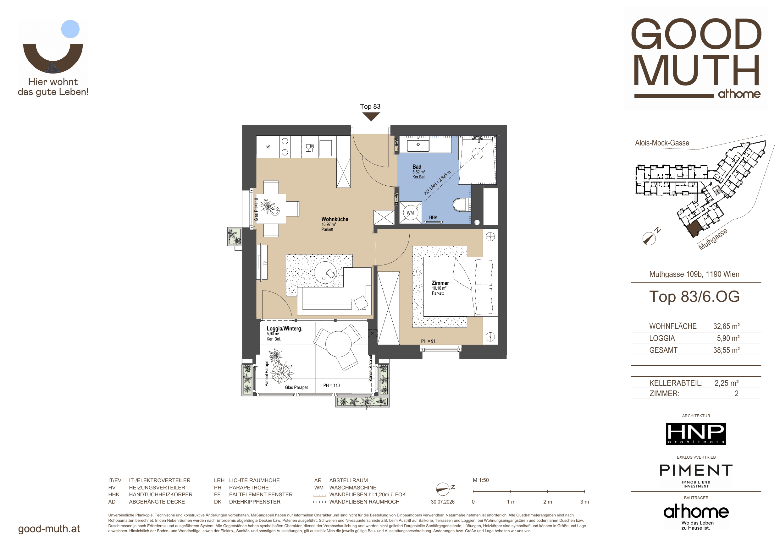 Floorplan Top 15586876 — GOOD MUTH — 2 Rooms — 32.7 m² — 6. OG