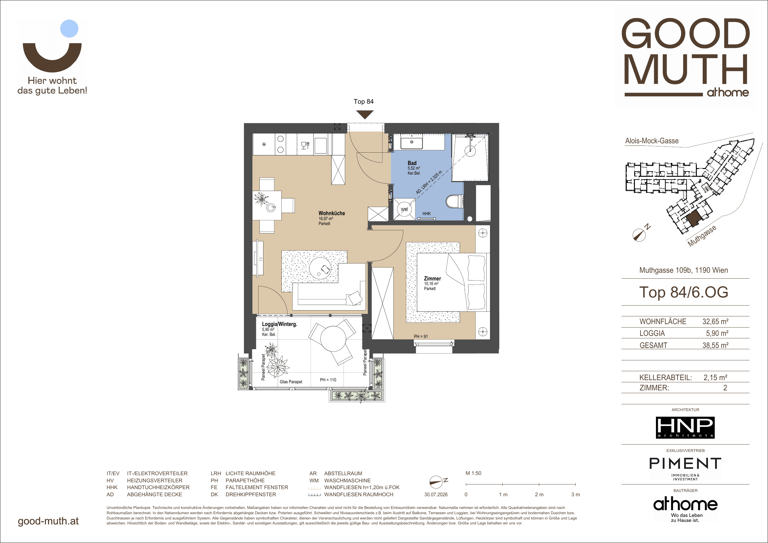 Floorplan Top 15586882 — GOOD MUTH — 2 Rooms — 32.7 m² — 6. OG