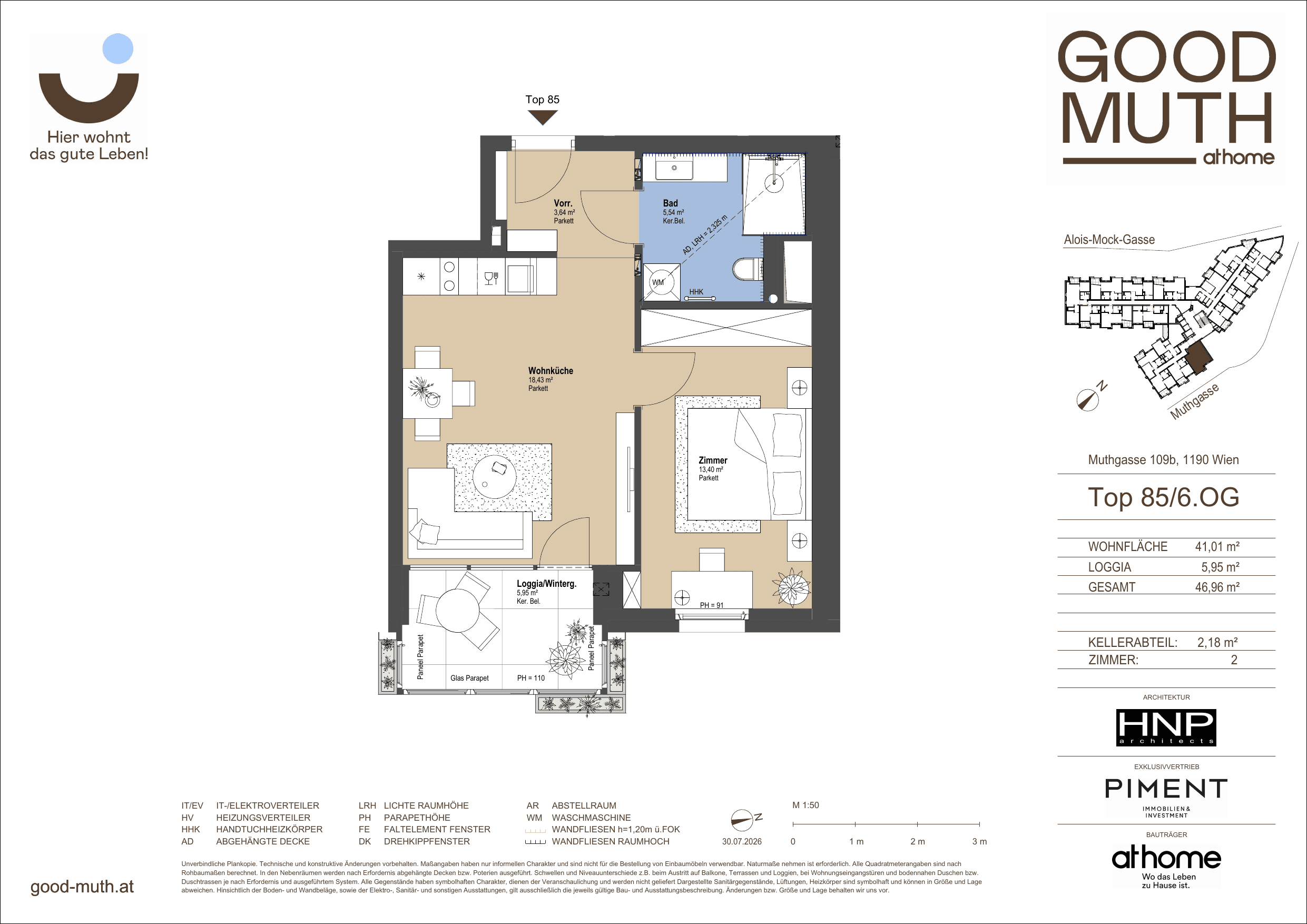 Floorplan Top 15586888 — GOOD MUTH — 2 Rooms — 41 m² — 6. OG