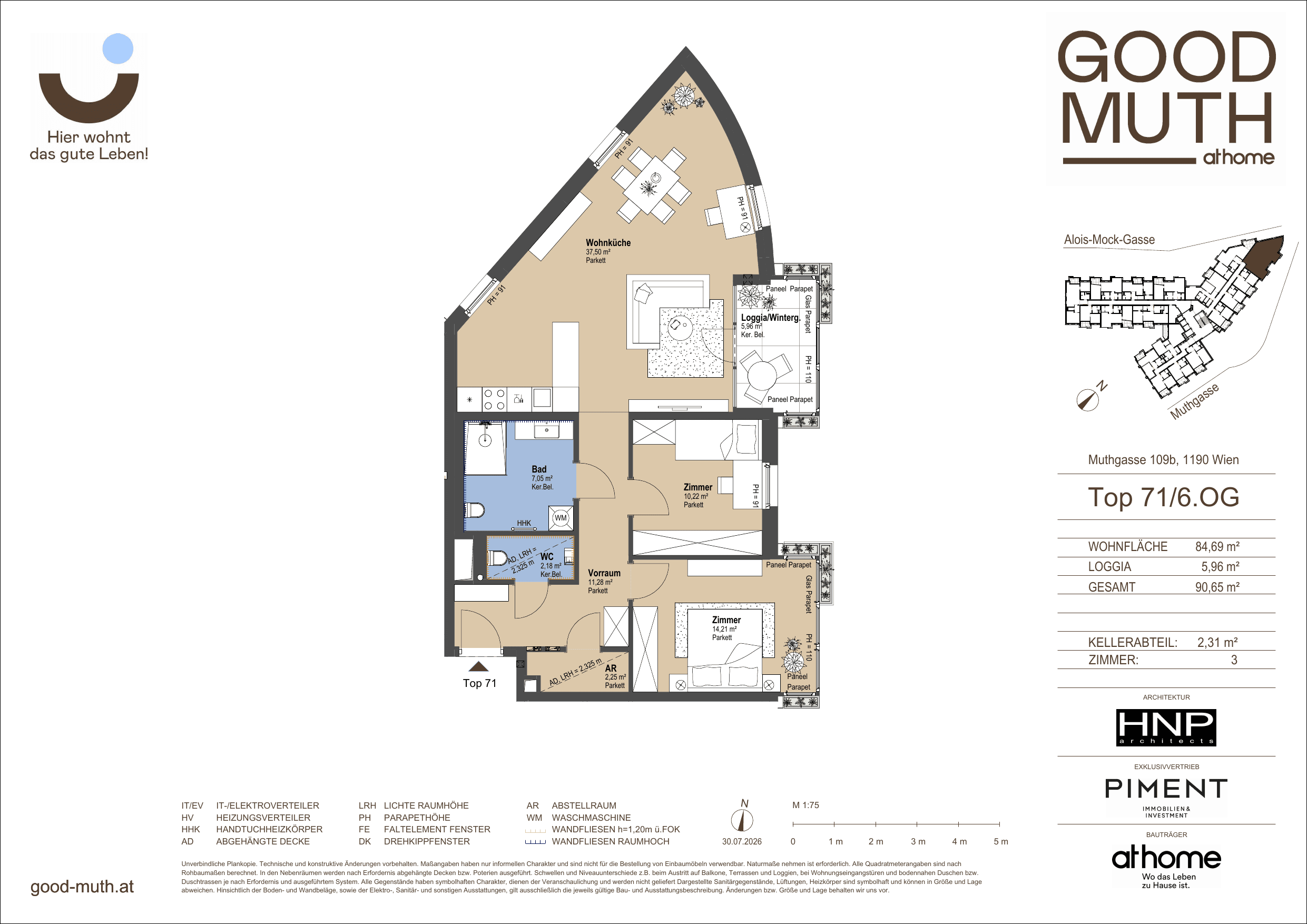 Floorplan Top 15586915 — GOOD MUTH — 3 Rooms — 84.7 m² — 6. OG