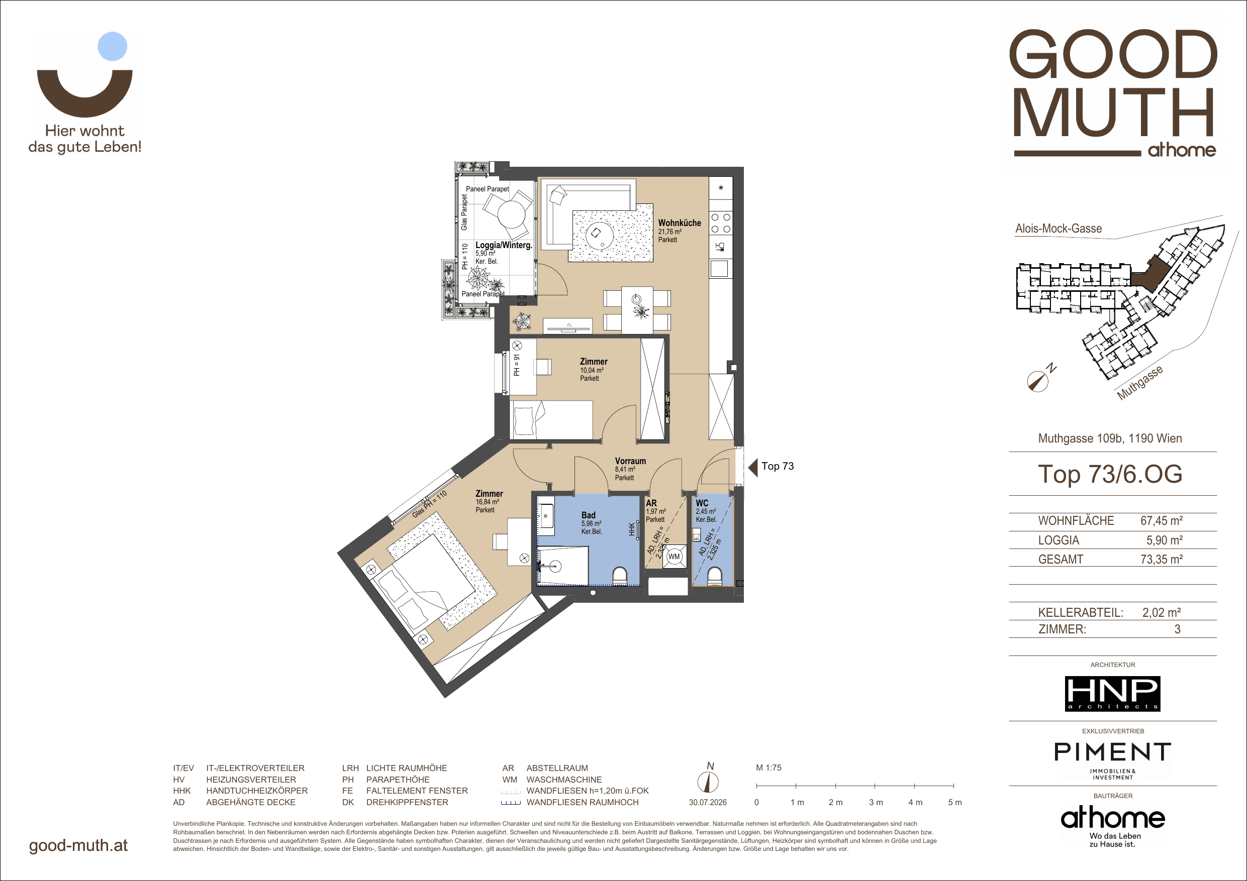 Floorplan Top 15586921 — GOOD MUTH — 3 Rooms — 67.5 m² — 6. OG